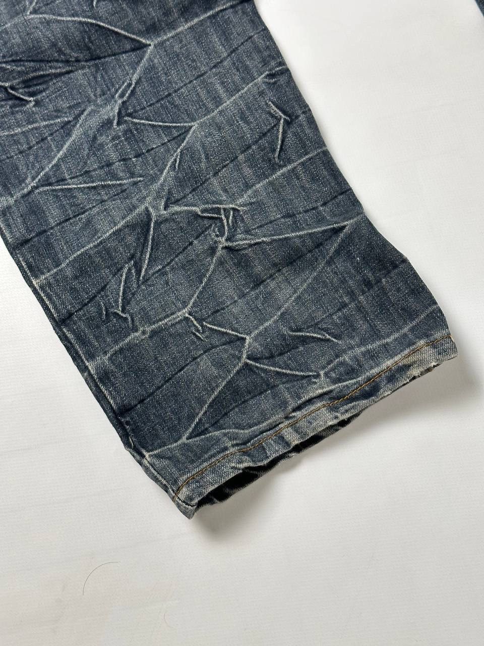 Vintage 🔥Vintage 90s G Star Style Washed Distress Japan Jeans Y2K Size US 34 / EU 50 - 2 Thumbnail