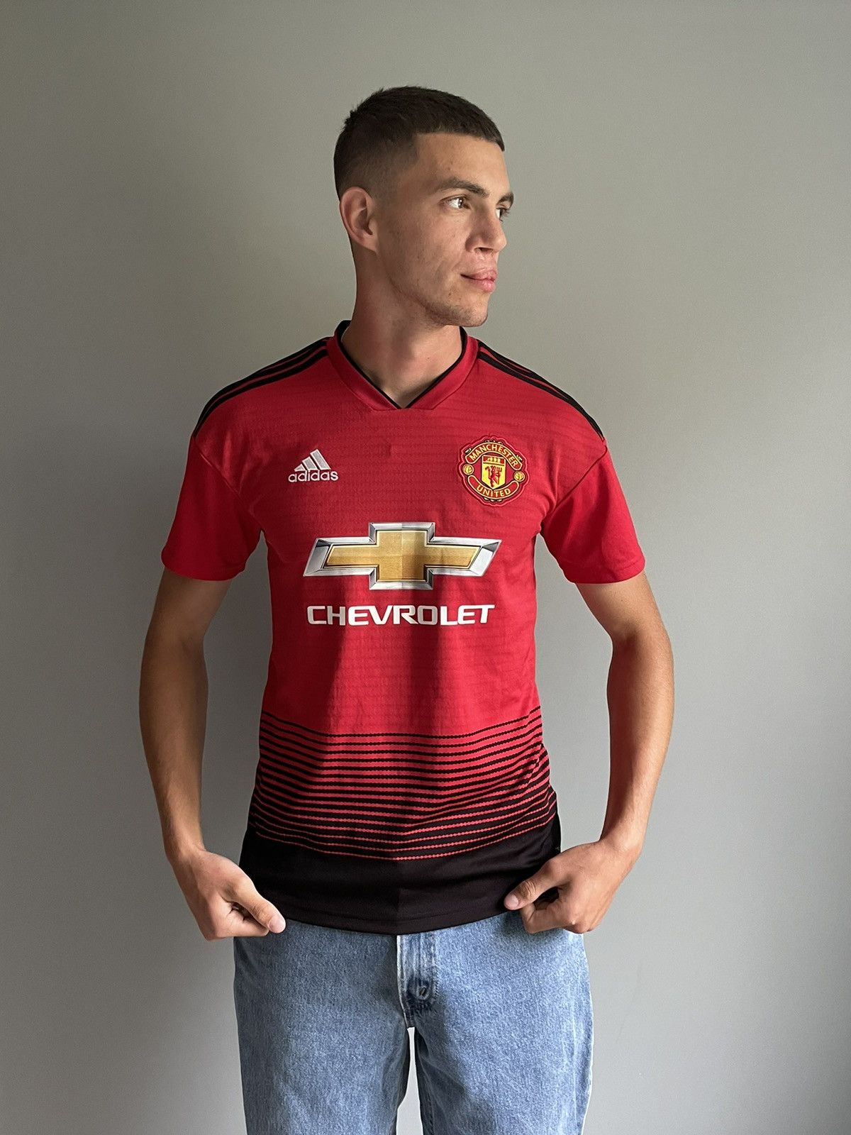 Adidas Adidas Manchester United 2018-19 Soccer Jersey Size US S / EU 44-46 / 1 - 2 Thumbnail