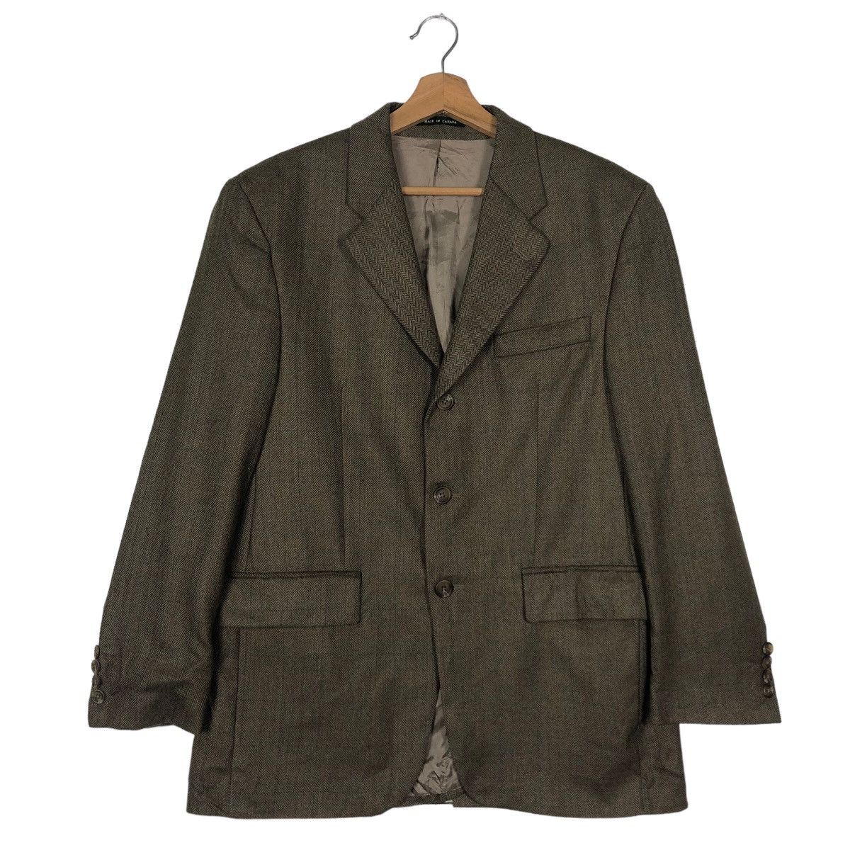 Ralph Lauren 🔥Herringbone Wool Double Breast Coats Ralph Lauren Size US M / EU 48-50 / 2 - 1 Thumbnail