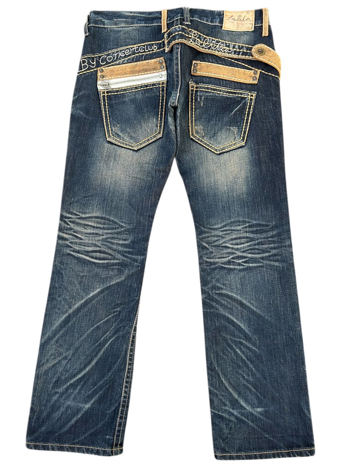 Kapital Buckle Back Lolita Distressed Denim Jeans Size US 34 / EU 50 - 1 Thumbnail