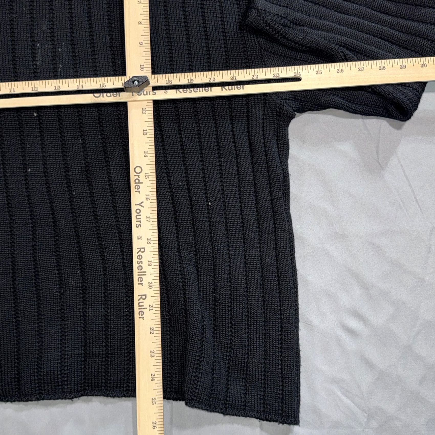 St. John St. John Collection Sweater Womens Medium Black Rib Knit Crewneck Pullover Size M / US 6-8 / IT 42-44 - 6 Thumbnail