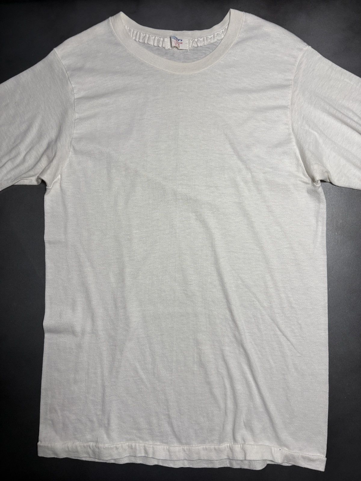 Vintage 1970s Vintage Blank Tee 1980s Stanfields Thrashed Distressed Size US M / EU 48-50 / 2 - 5 Thumbnail