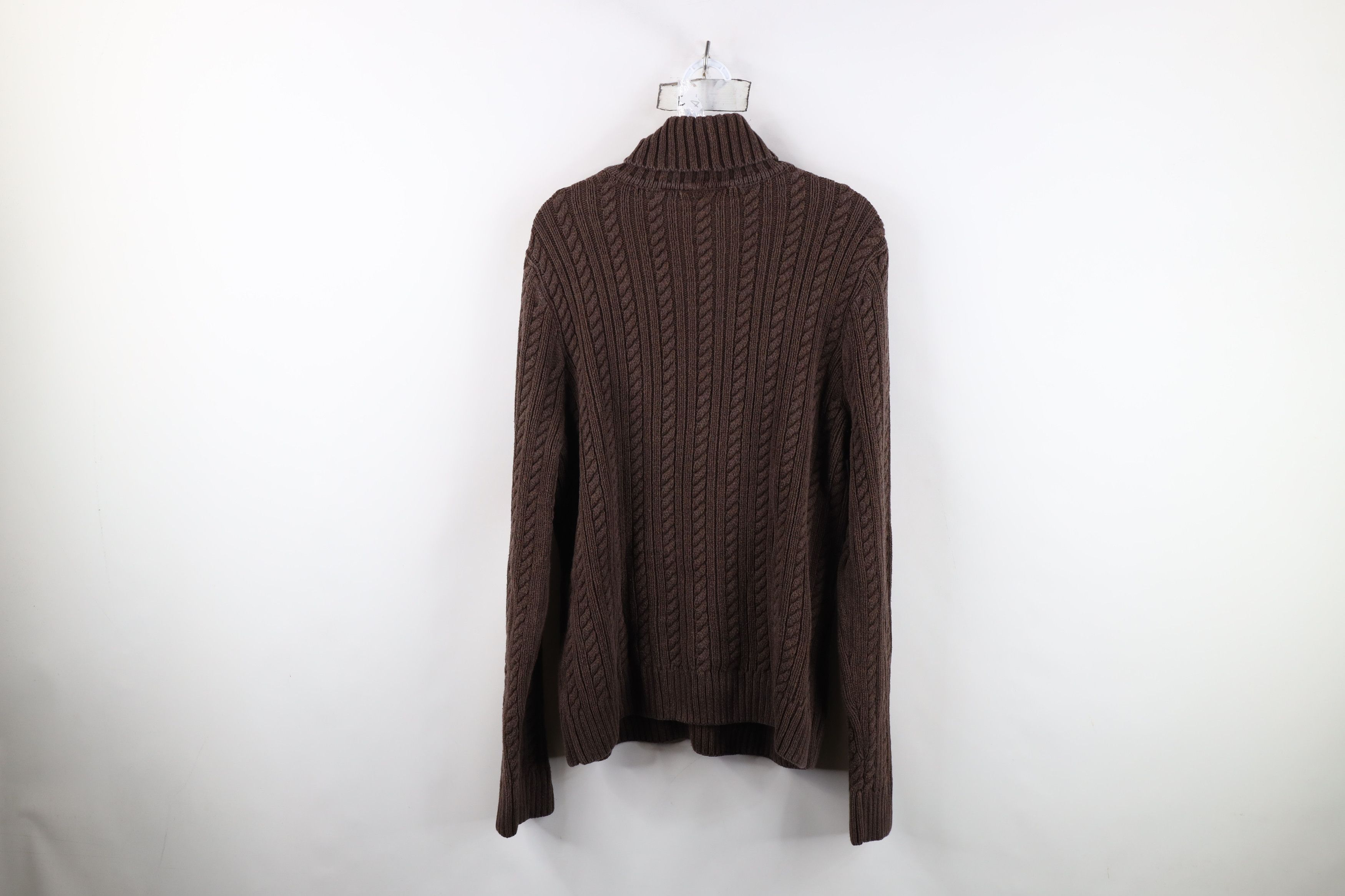 Vintage Vintage 90s Streetwear Cable Fisherman Turtleneck Sweater Size XL / US 12-14 / IT 48-50 - 8 Thumbnail