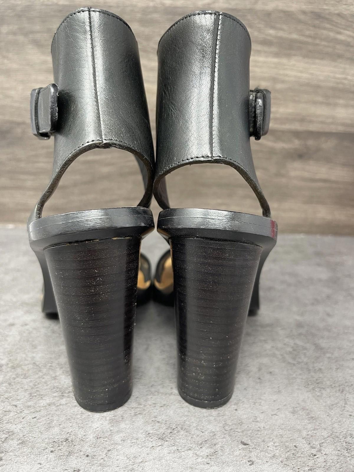 Vince Vince Shoes Womens Size 5 Nicole Black Leather Block Heel Size US 5 / IT 35 - 6 Thumbnail