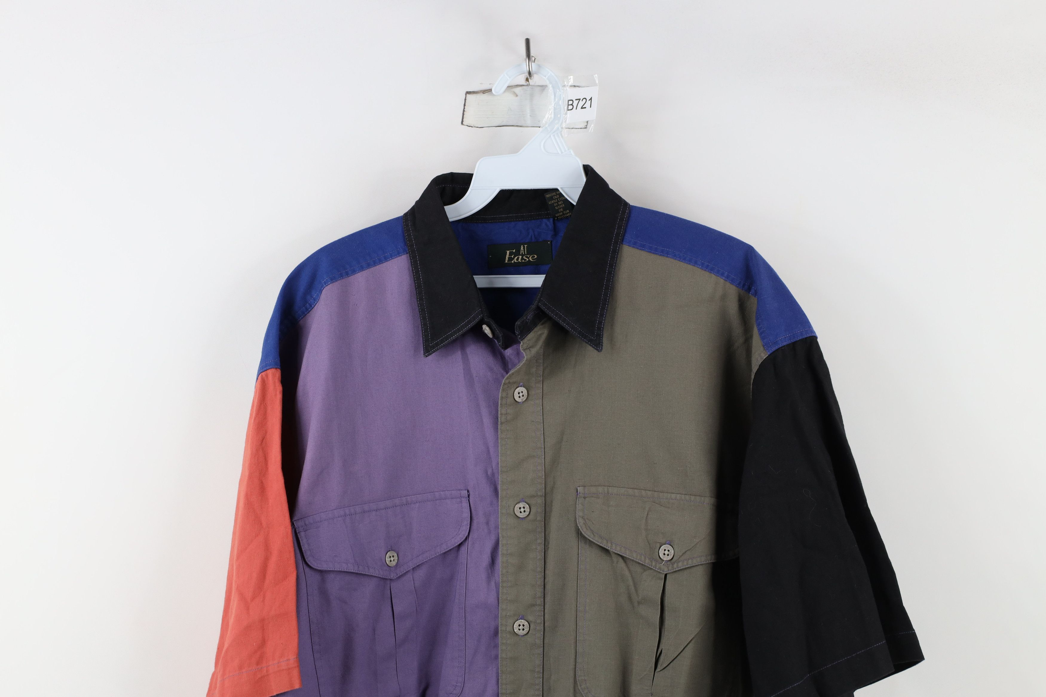 Vintage Vintage 90s Streetwear Short Sleeve Collared Button Shirt Size US L / EU 52-54 / 3 - 2 Thumbnail