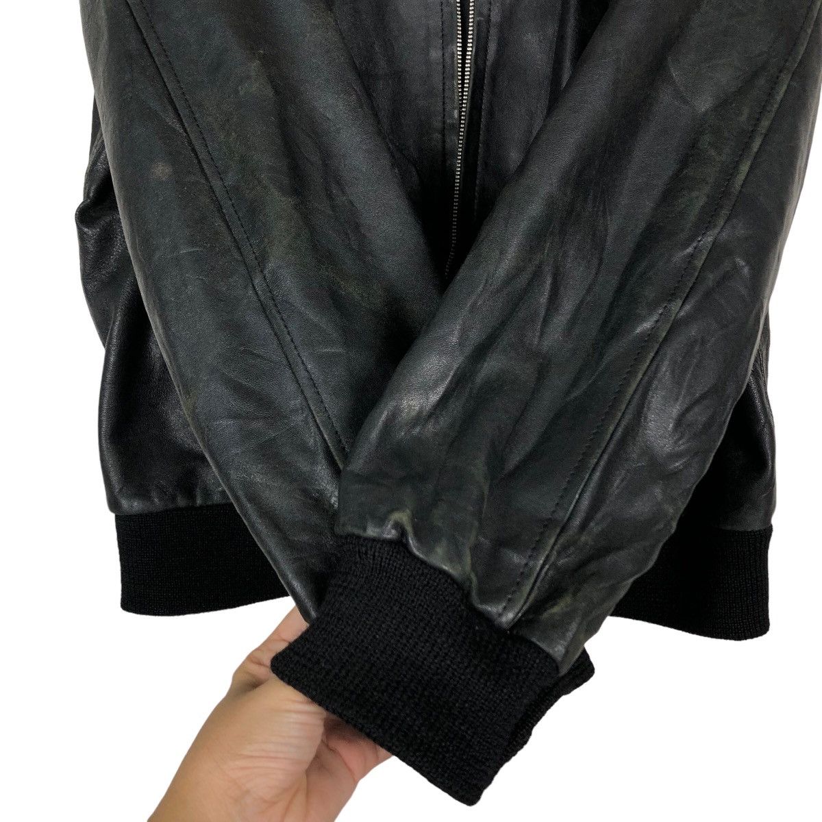 Japanese Brand 🔥Vintage Bomber Biker Leather Jacket Japan Issey Miyake Size US L / EU 52-54 / 3 - 15 Thumbnail