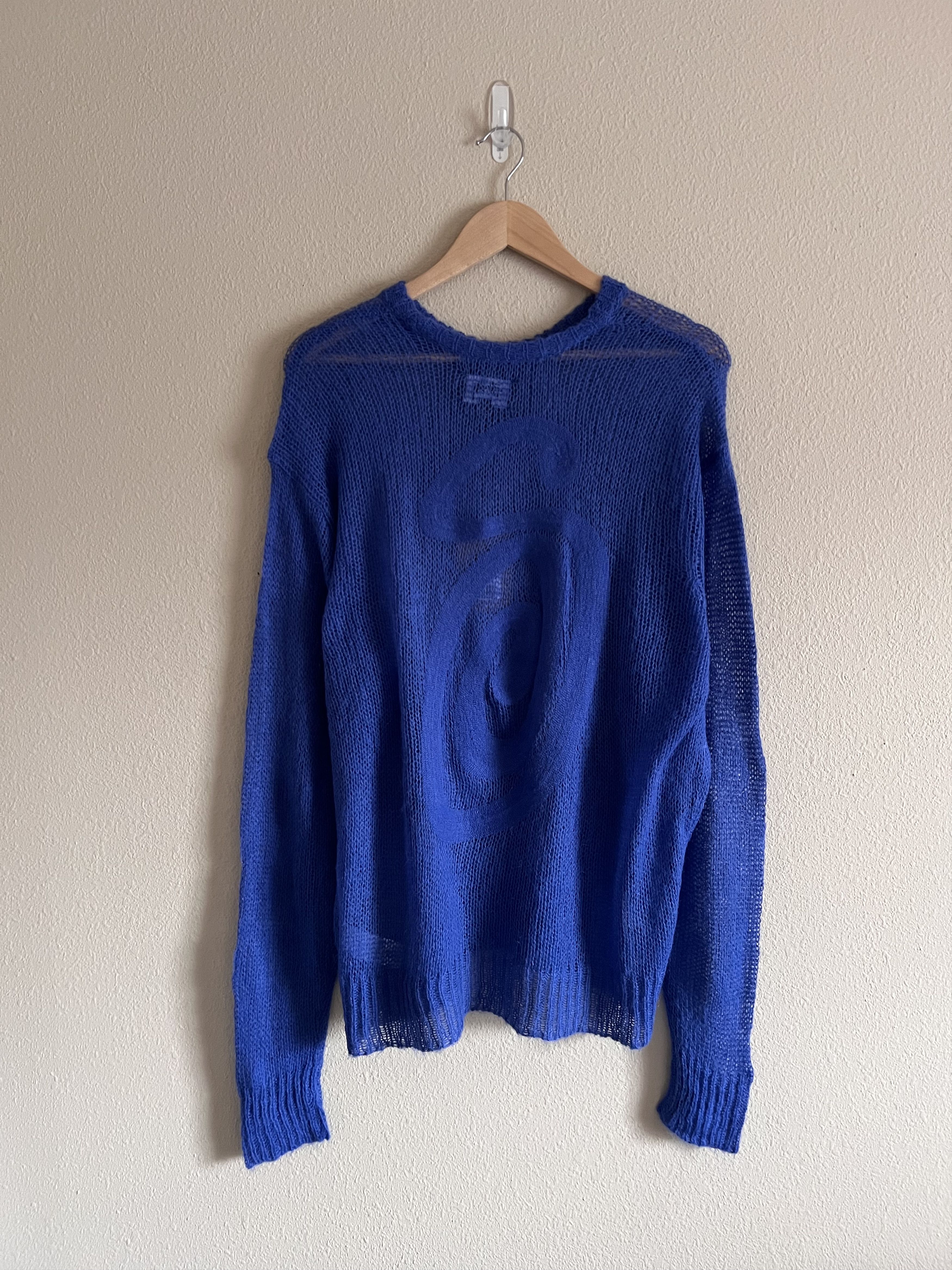 Stussy Stussy S Loose Knit Sweater in Blue Size US L / EU 52-54 / 3 - 1 Thumbnail