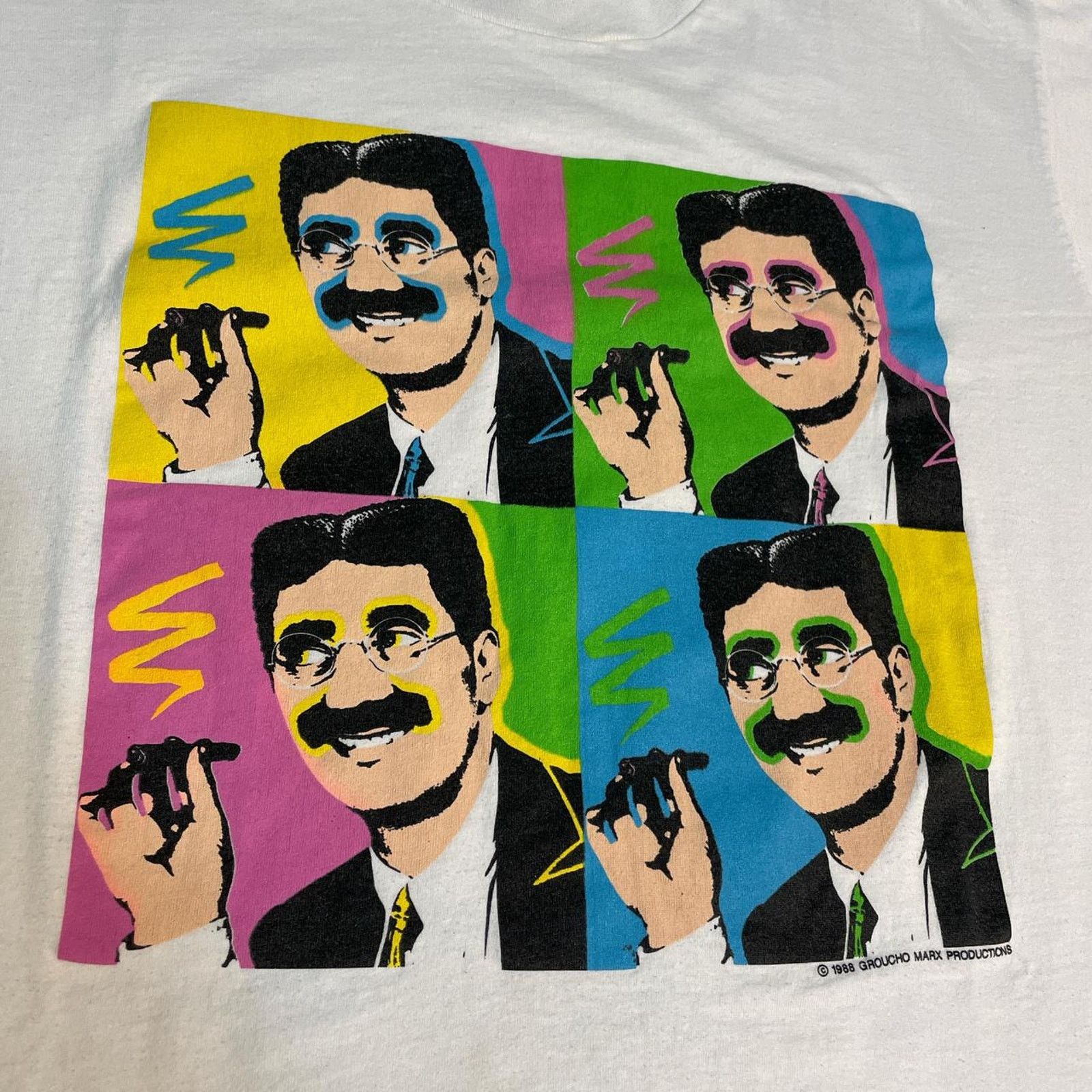 Vintage Vintage 1988 Groucho Marx Productions Andy Warhol Art Tee Size US XL / EU 56 / 4 - 3 Thumbnail