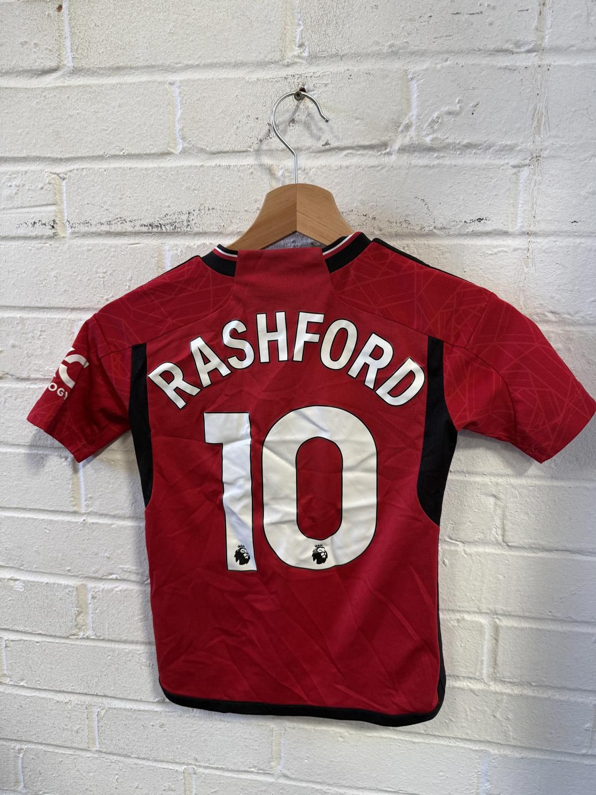 Adidas Manchester United Rashford #10 Kids Soccer Jersey 4-5 Years Size US XS / EU 42 / 0 - 2 Thumbnail