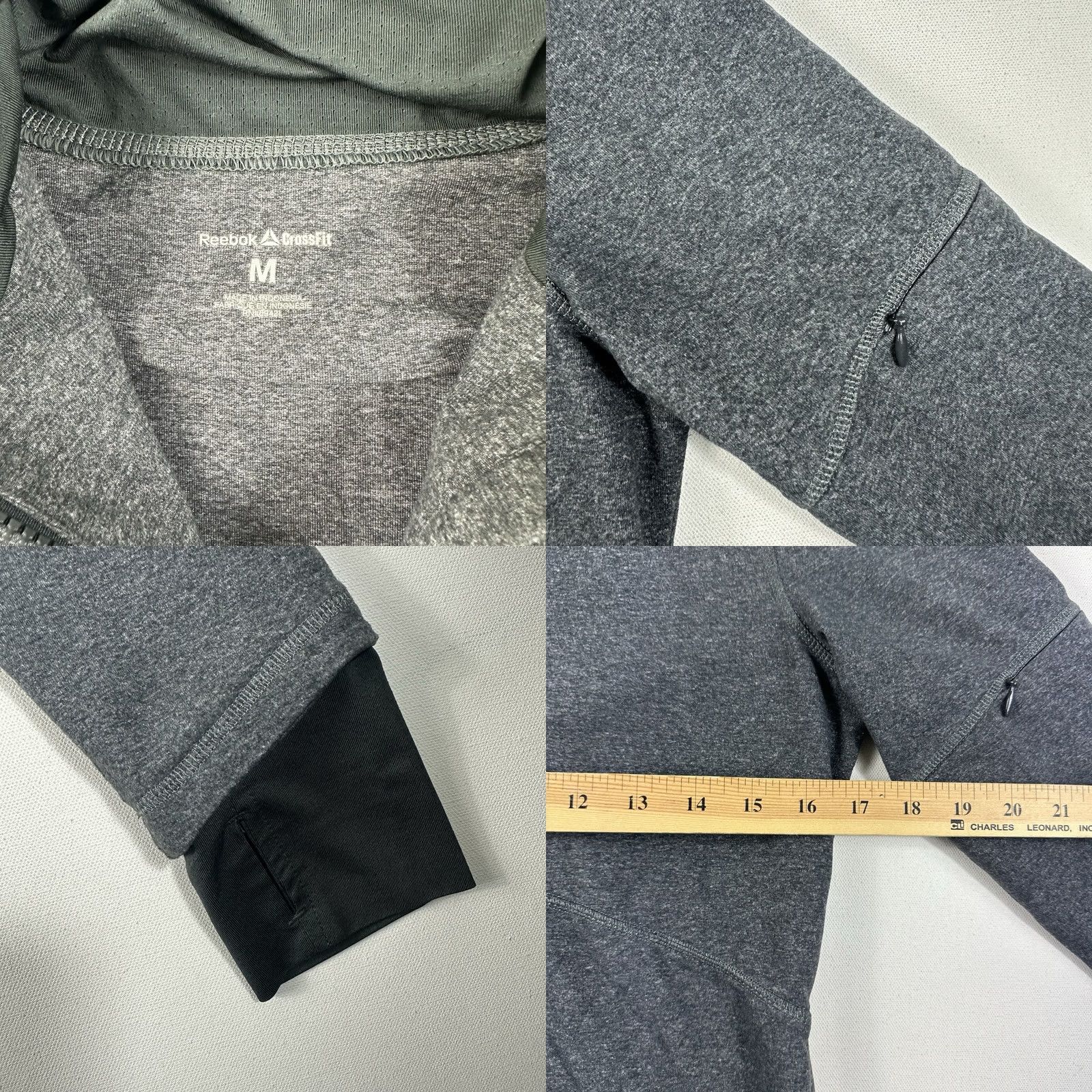 Reebok Reebok CrossFit Sweatshirt 1/2 Zip Womens Medium Gray Training Activewear Gym Size M / US 6-8 / IT 42-44 - 8 Thumbnail