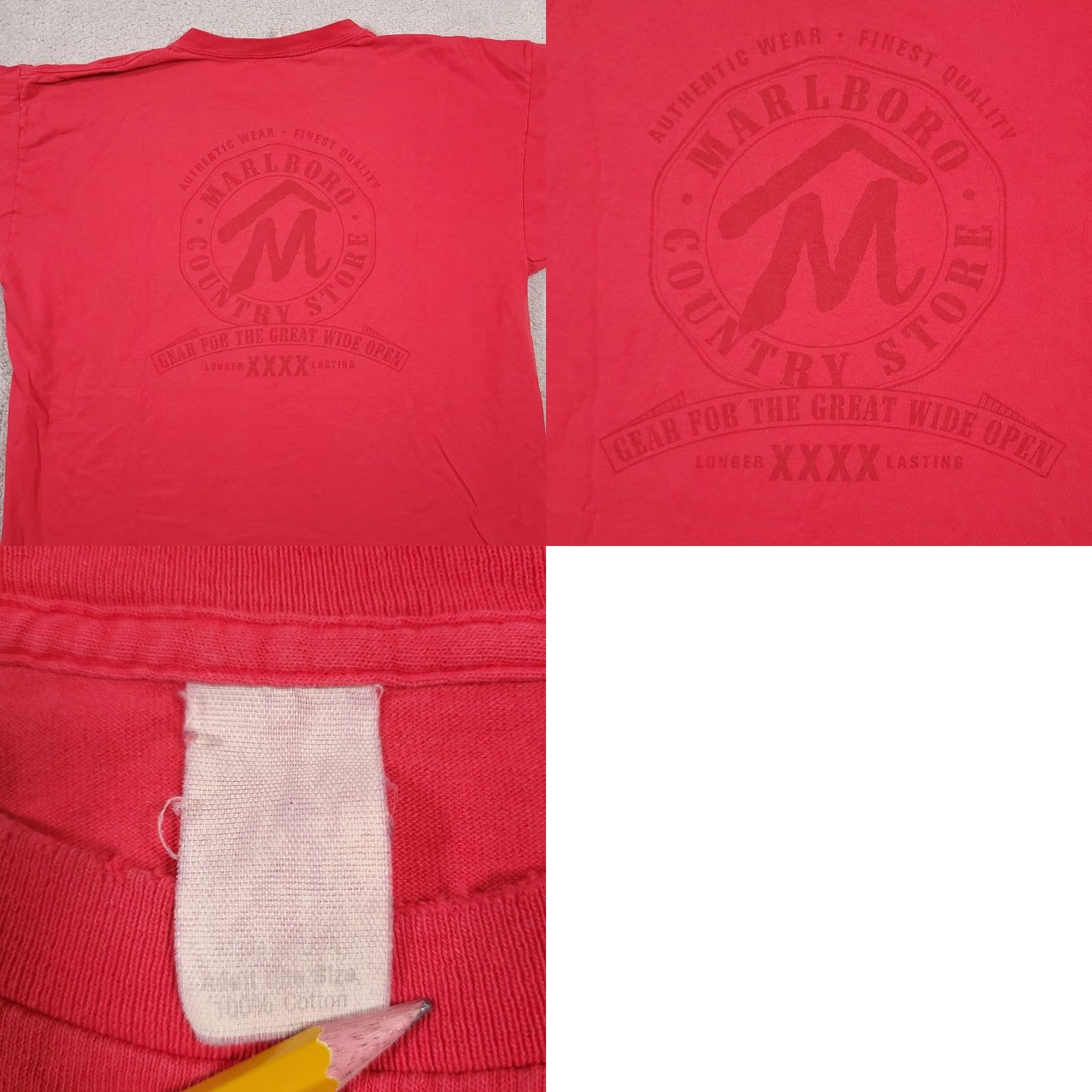 Marlboro VINTAGE Marlboro Country Store T-Shirt Gray 90s Mens OS XL USA Shirt Pocket Red Logo Grunge Mens Size US XL / EU 56 / 4 - 9 Thumbnail