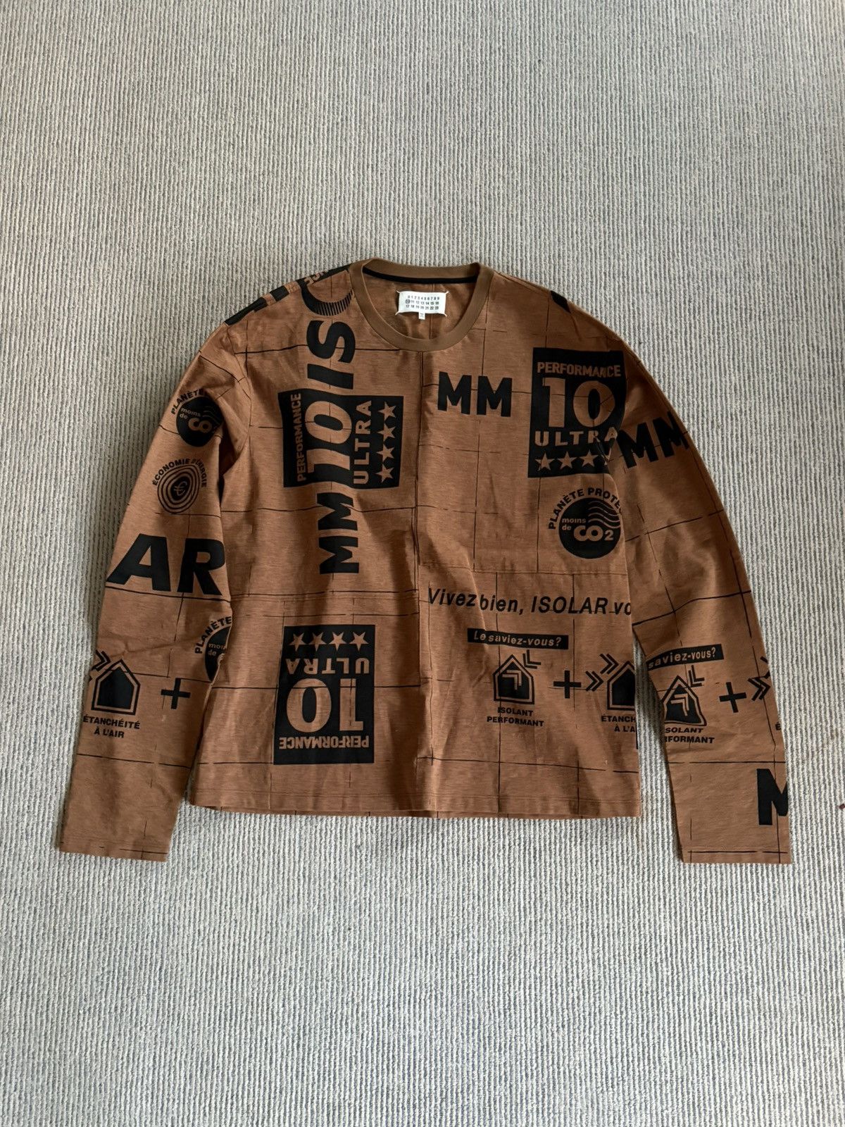 Maison Margiela *RARE* FW15 Oversized Brown Long Sleeve Top Size US M / EU 48-50 / 2 - 2 Thumbnail