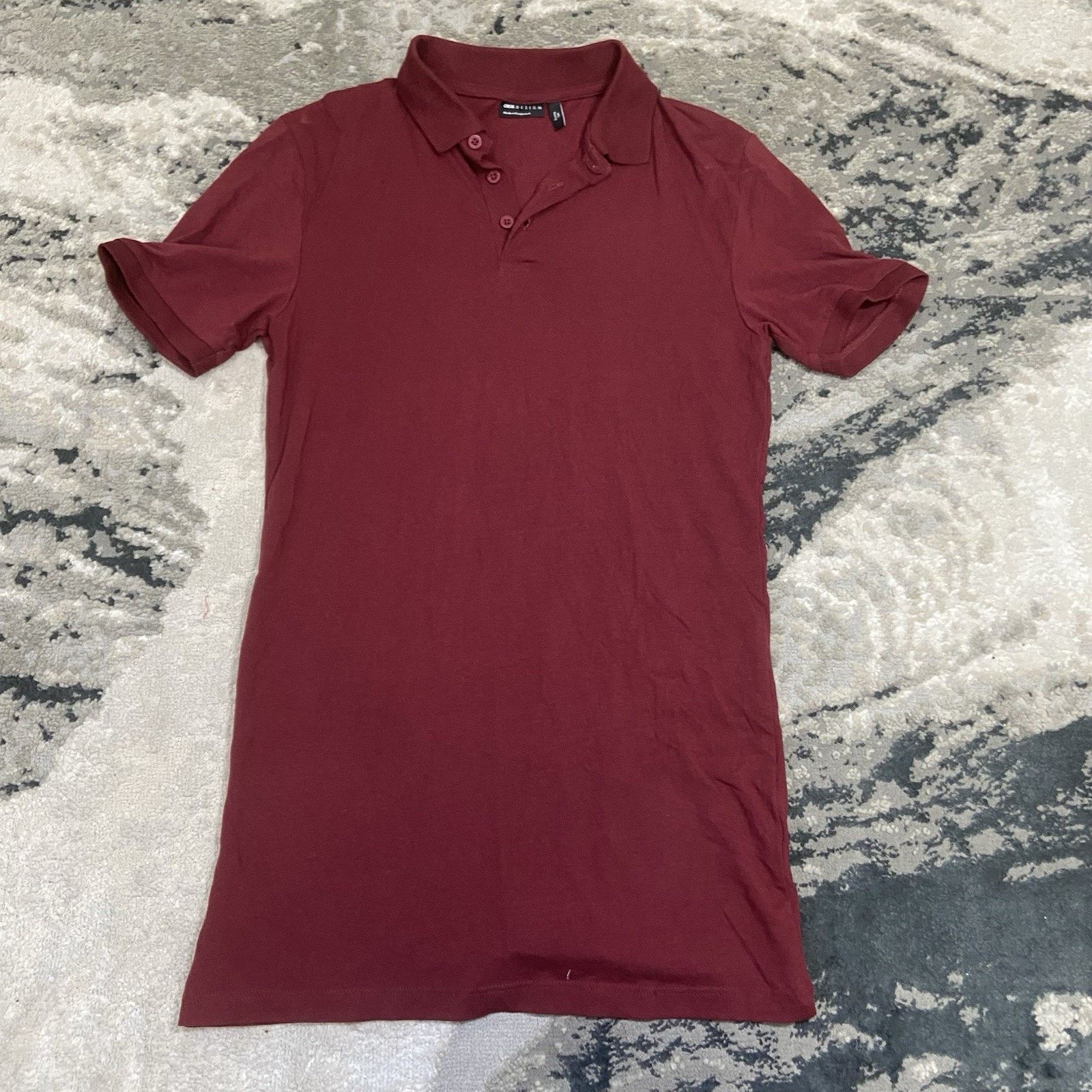 Asos Asos Polo Shirt Men's Small Tall Burgundy Slim Fit Casual Size US S / EU 44-46 / 1 - 1 Thumbnail