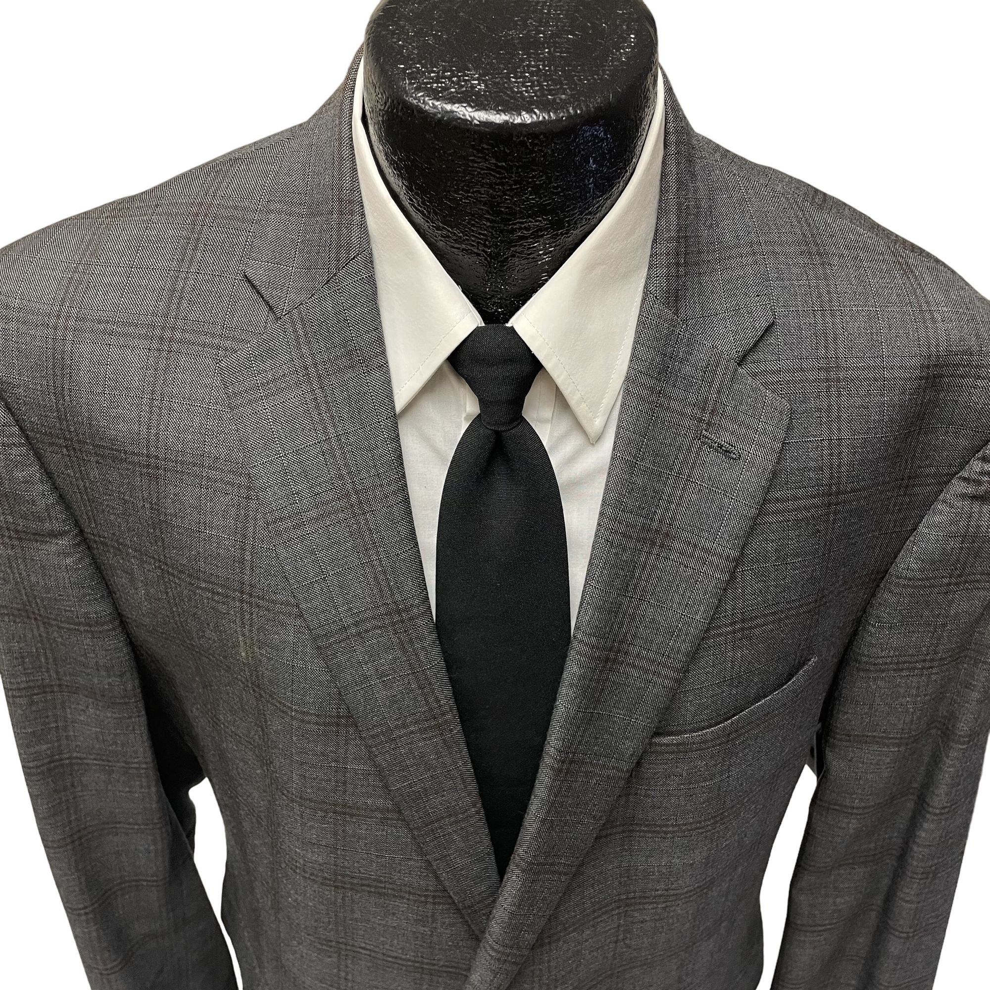 Jos. A. Bank Jos A Bank Sport Coat OVERCHECK Jacket SILK Wool Blazer Size 42R - 2 Thumbnail
