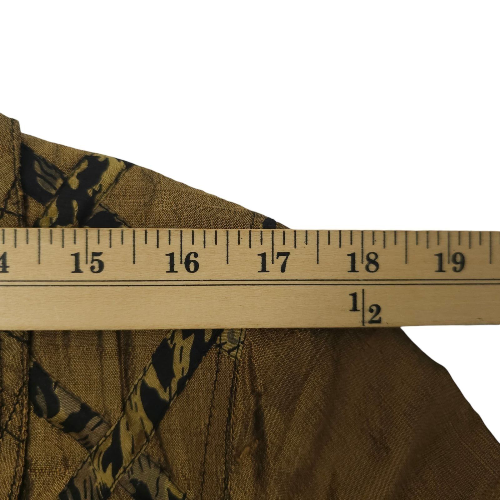 Other Yak Magik Silk Quilted Jacket XL Gold Bronze Lattice Toggle Size XL / US 12-14 / IT 48-50 - 16 Thumbnail