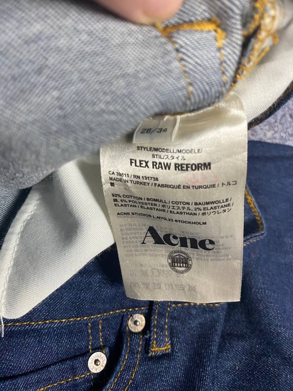 Acne Studios × Hysteric Glamour Flex Dark Blue Acne Studios Long Denim Pants JEans Size 26" / US 2 / IT 38 - 10 Thumbnail