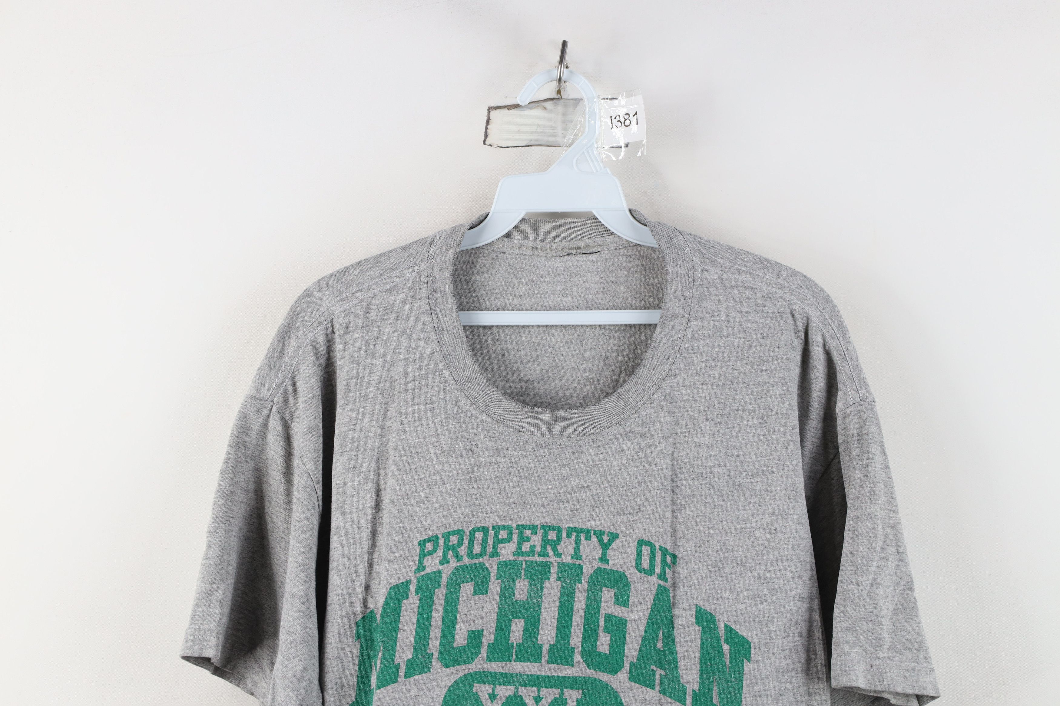 Vintage Vintage 90s Y2K Michigan State University T-Shirt Gray Size US L / EU 52-54 / 3 - 2 Thumbnail
