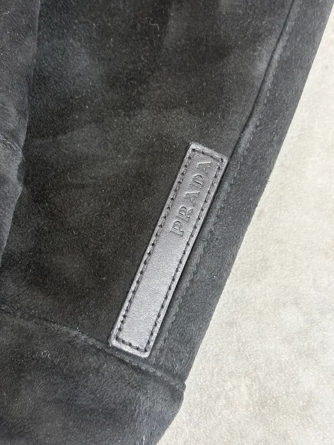 Prada AW2006 Prada Black Sheep Fur Suede Jacket Size US M / EU 48-50 / 2 - 8 Thumbnail