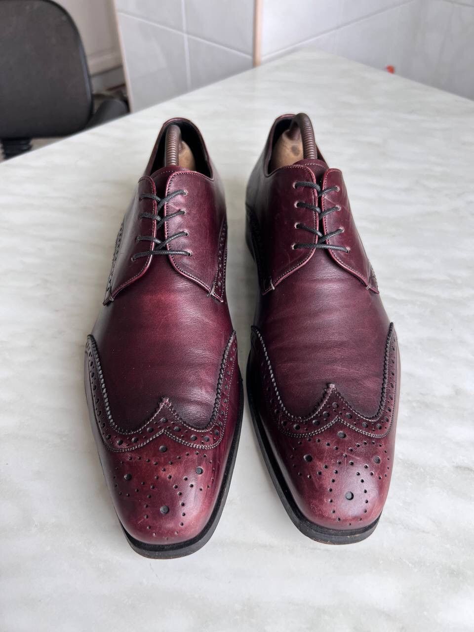 Prada × Vintage PRADA Brogue Oxfords Vintage y2k luxury grunge archive Size US 9 / EU 42 - 5 Thumbnail