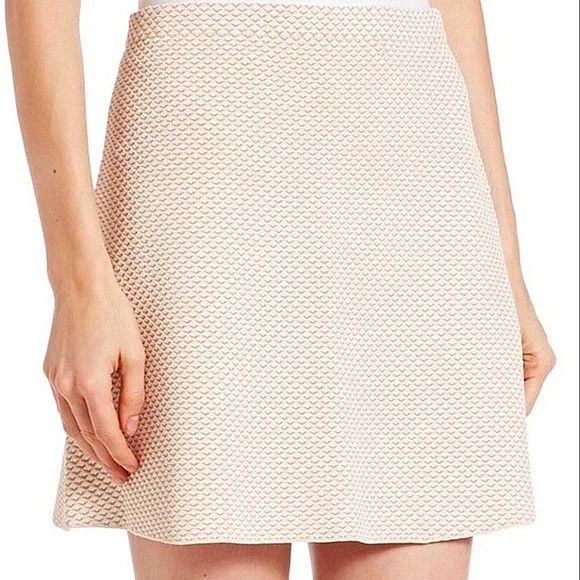 Theory Teslia Sue Ivory Mix Jaquard Knit Skirt Gift Party Spring Size 27" / US 4 / IT 40 - 1 Thumbnail