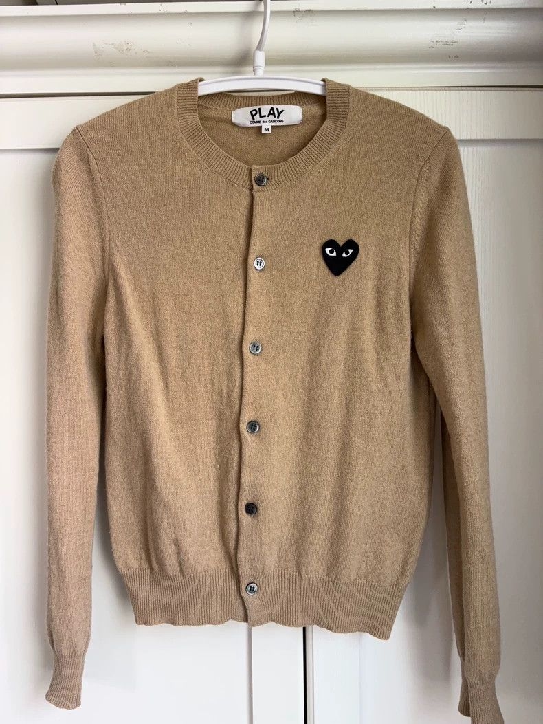 Comme Des Garcons Cardigan. M size camel classic style b