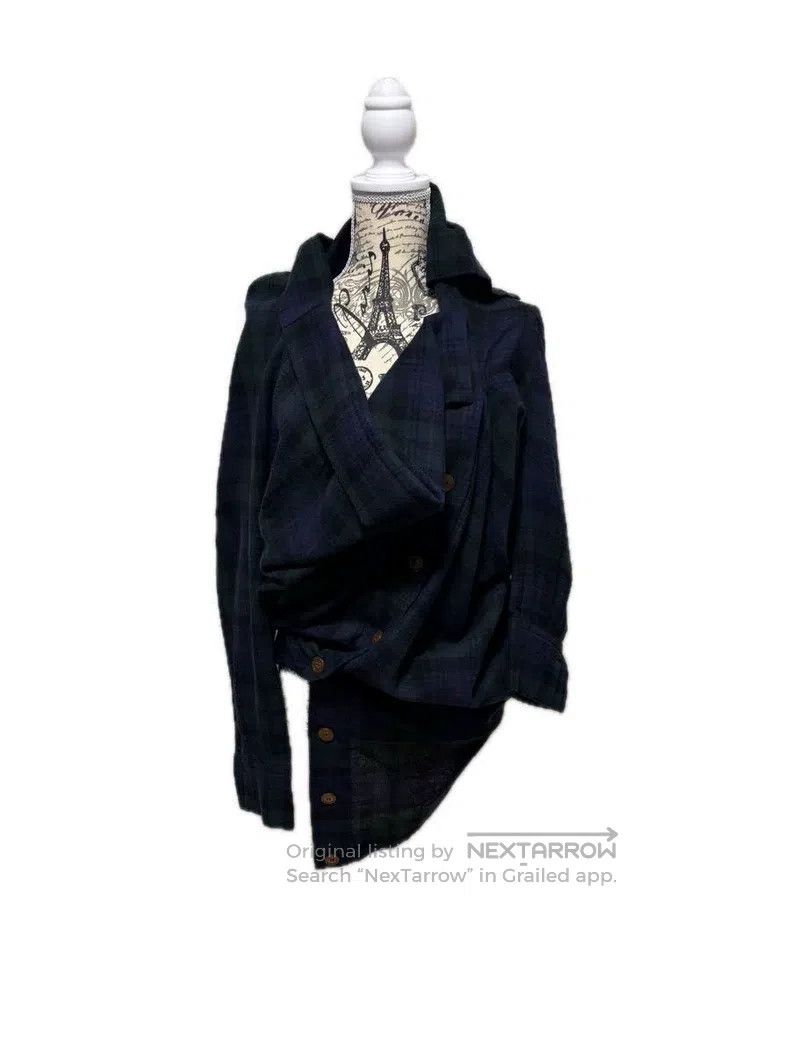 Vivienne Westwood Vivienne Westwood Plaid Asymmetrical Wool Shirt Jacket Size US M / EU 48-50 / 2 - 2 Thumbnail