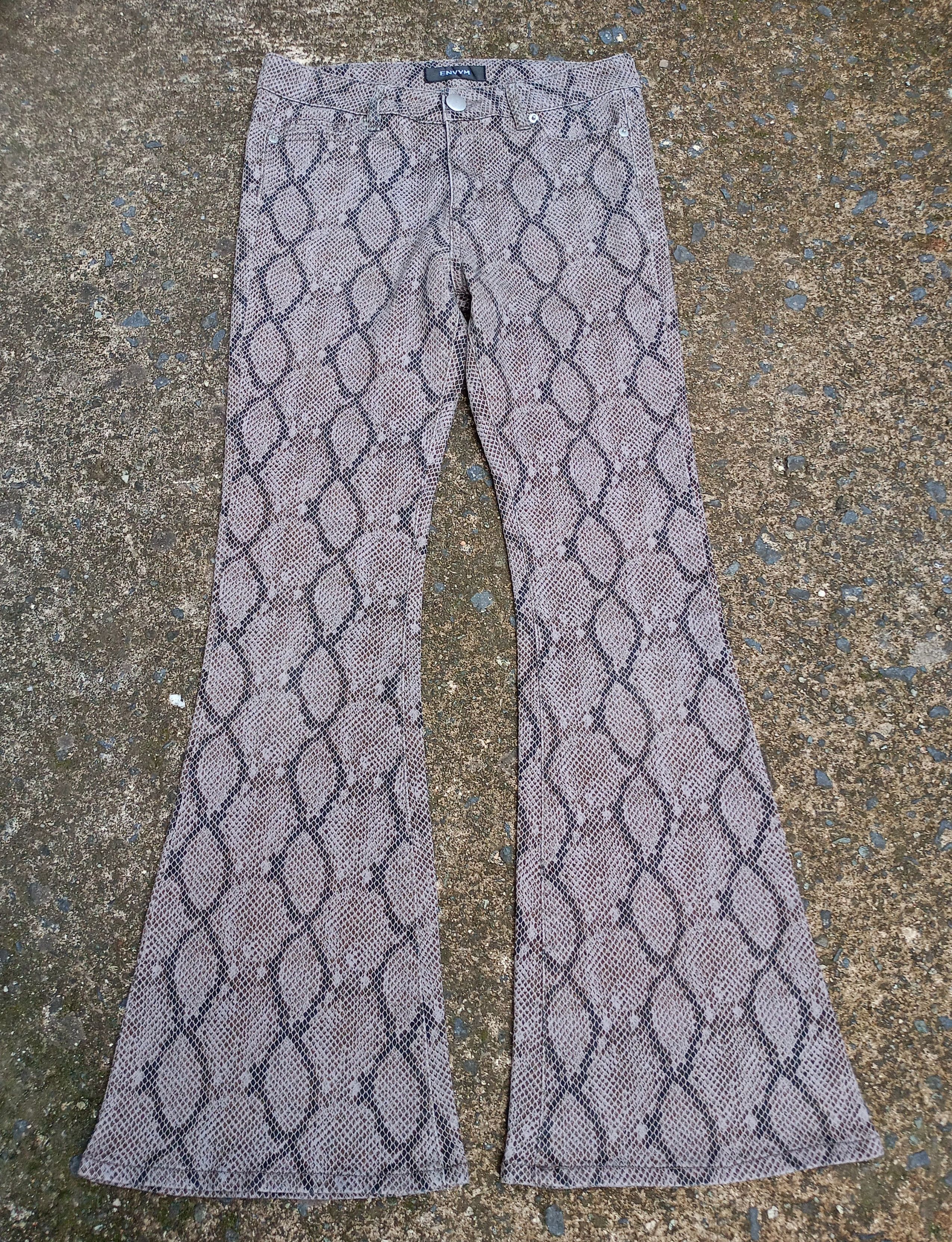 If Six Was Nine × Japanese Brand ENVYM Snake Flared pants Size US 28 / EU 44 - 2 Thumbnail