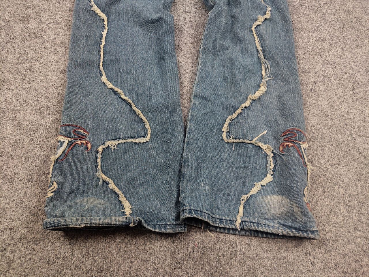 Hysteric Glamour Vtg Hysteric Glamour Style Flared embroidered Denim Jeans Size 25" / US 0 / IT 36 - 11 Thumbnail