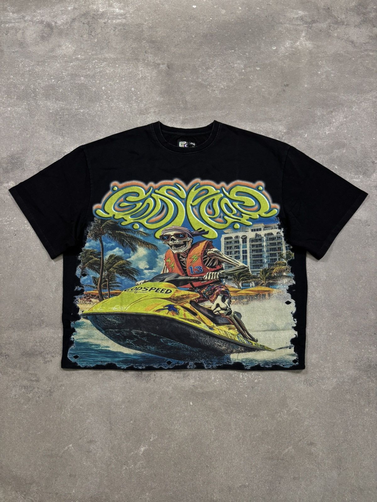 Godspeed Godspeed Wave Runner Shirt, Black Size US XL / EU 56 / 4 - 1 Thumbnail