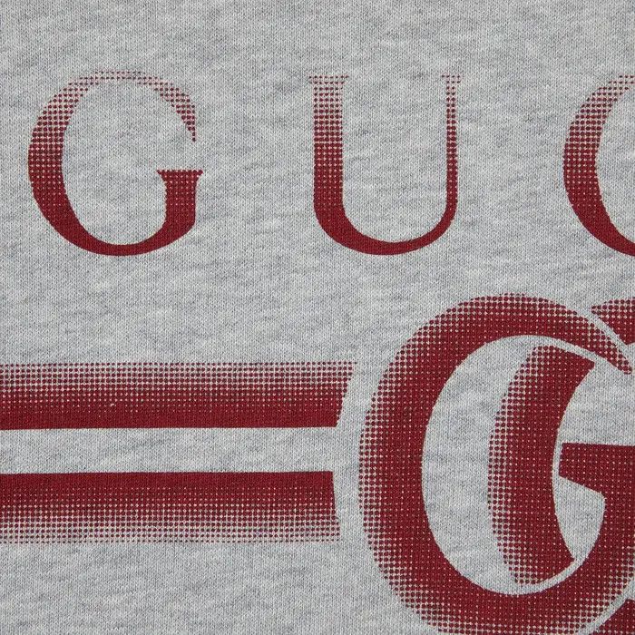 Gucci oc11z0226 Printed Cotton Jersey Hooded Sweatshirt Gray Size US L / EU 52-54 / 3 - 7 Thumbnail