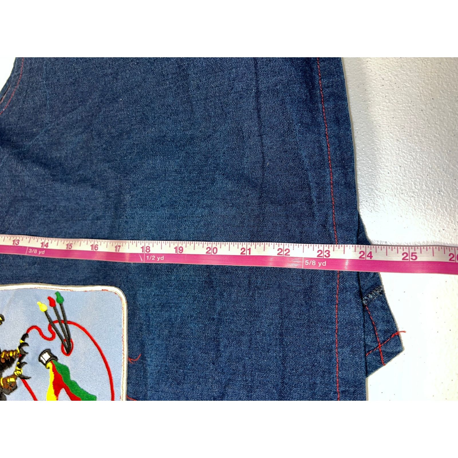 Vintage Vintage Denim Vest Sleeveless Jacket Bald Eagle Art 80s L Size US L / EU 52-54 / 3 - 11 Thumbnail