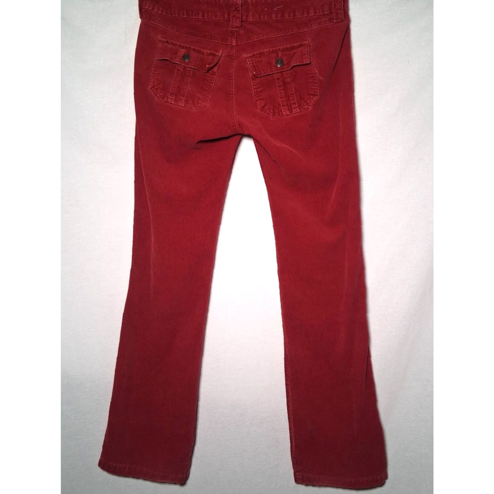 Old Navy VINTAGE Old Navy Corduroy Pants Women 6 Rust Cargo Button Fly Distressed Frayed Hem Casual Everyday Pants Womens Size 28" / US 6 / IT 42 - 2 Thumbnail