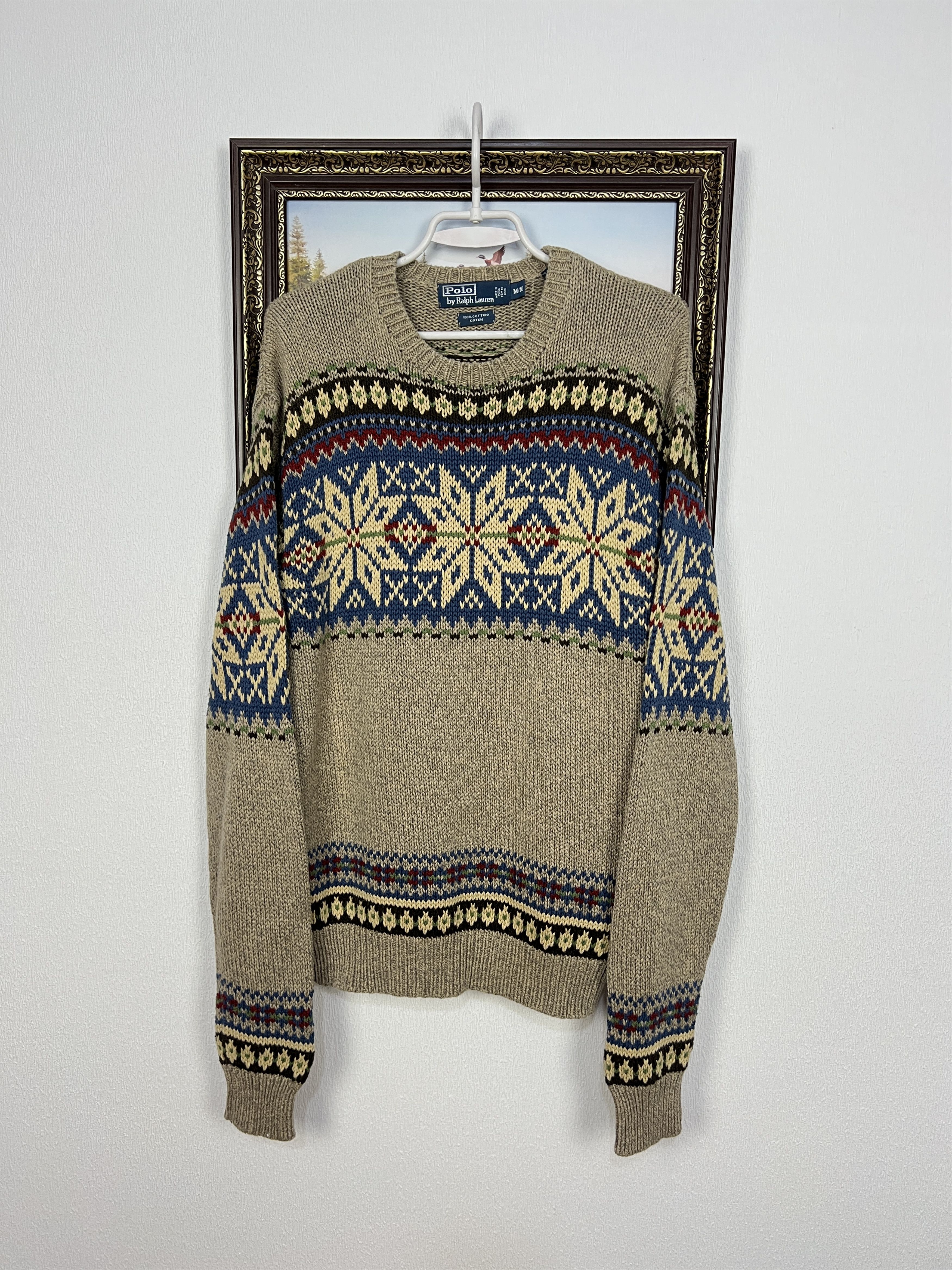 Vintage Polo Ralph Lauren Sweater Snowflake Nordic Knit