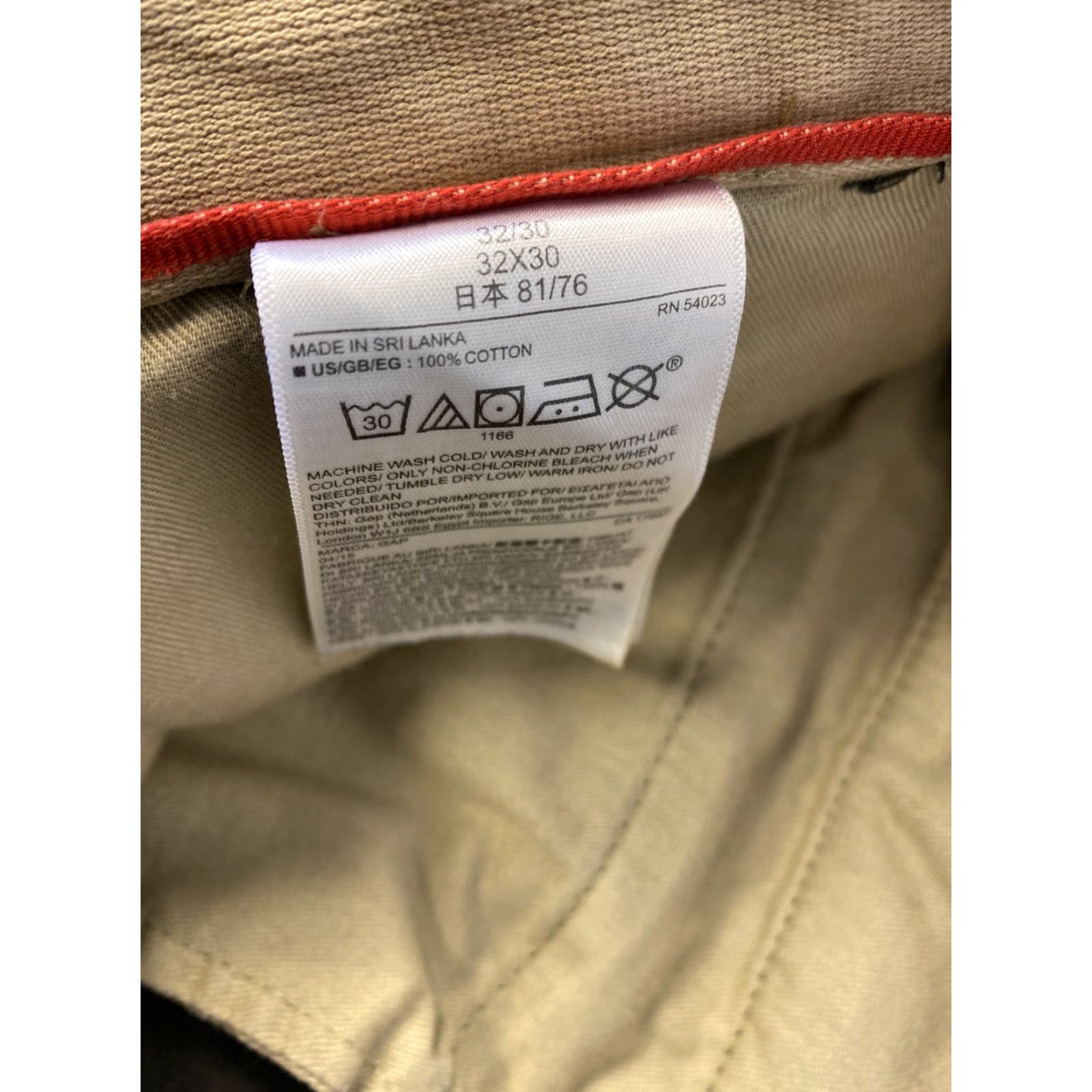 Gap GAP Chino Pants Men's Slim Fit 32x30 Gray Flat Front Size US 32 / EU 48 - 8 Thumbnail