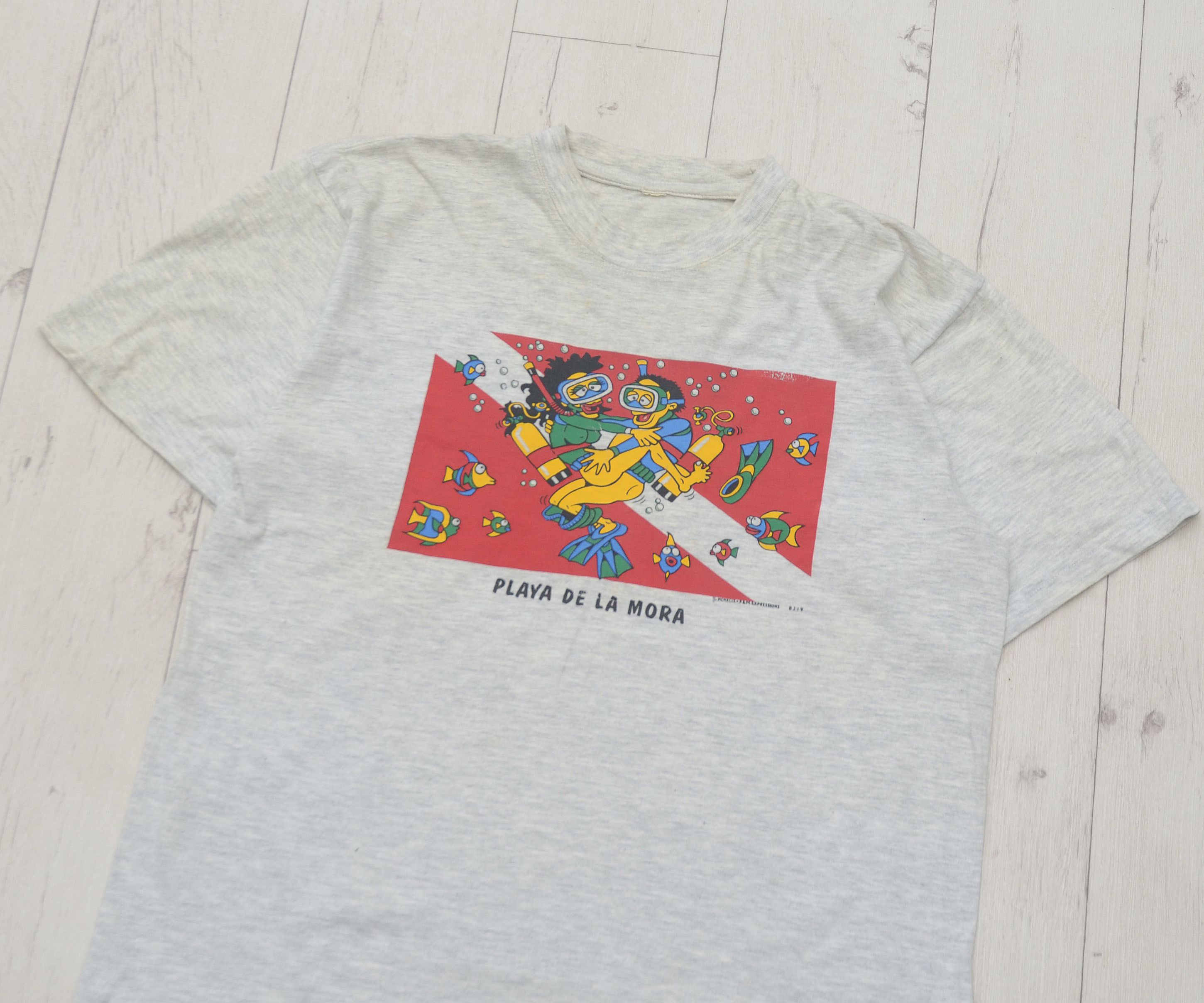 Vintage 1990s 80's Sex on the Beach Hot Sex Art Tee Shirt Humor Joke Size US M / EU 48-50 / 2 - 2 Thumbnail