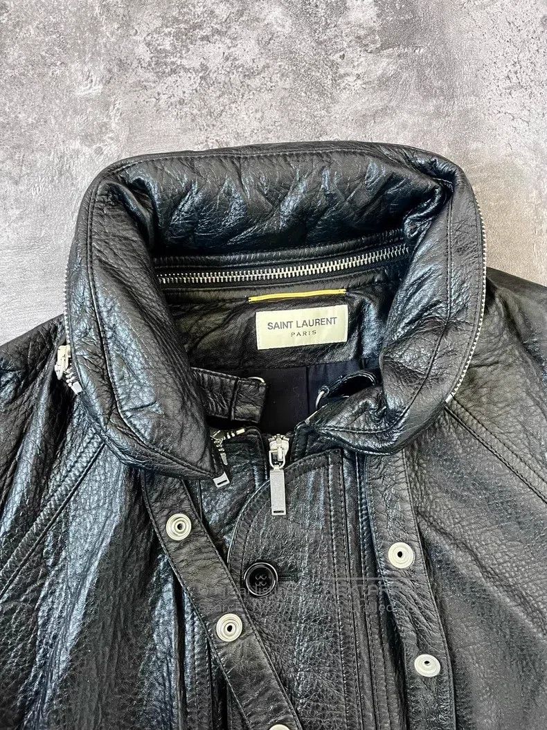 Saint Laurent Paris Saint Laurent Paris Zipper Removable Hooded Sheepskin Leat Size XS / US 0-2 / IT 36-38 - 2 Thumbnail