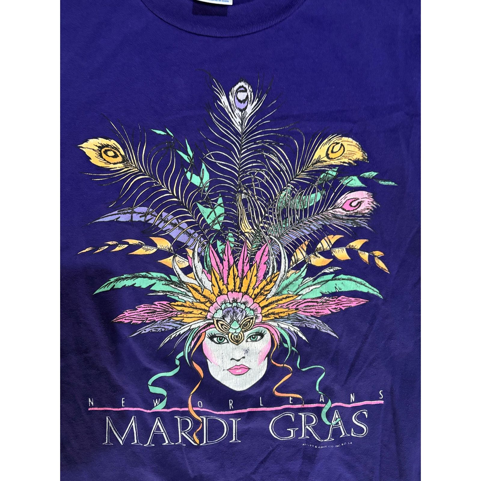 Jerzees Vintage Mardi Gras shirt 90s purple large Size US L / EU 52-54 / 3 - 5 Thumbnail