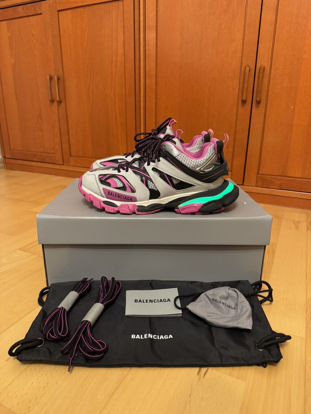 Balenciaga Balenciaga LED Track Black Pink Grey Size US 8 / EU 41 - 1 Thumbnail