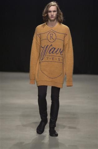 Raf Simons AW04 orange Wave Test sweater Size US S / EU 44-46 / 1 - 2 Thumbnail