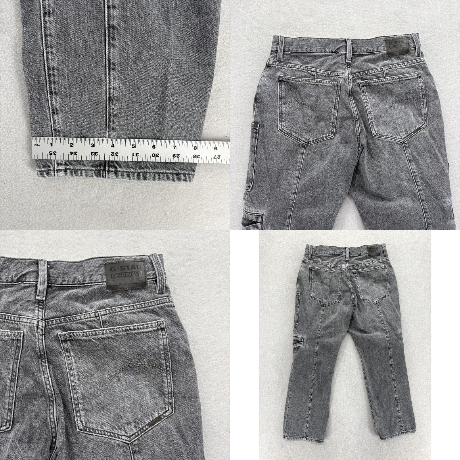 Vintage Viktoria Utility High Straight Jeans Womens 30 Gray Denim Cargo Y2K G-Star RAW Size 30" / US 8 / IT 44 - 9 Thumbnail