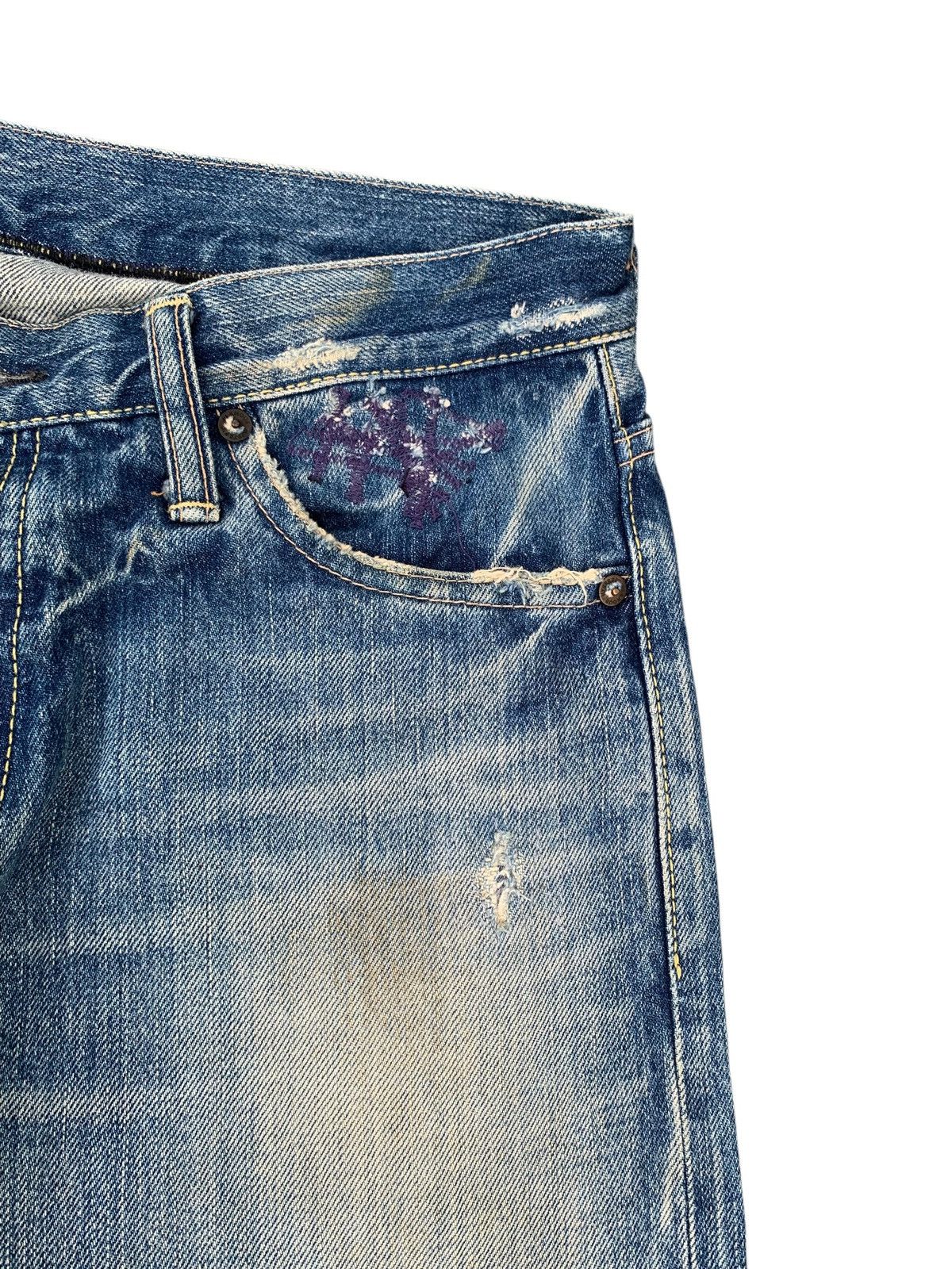 Kapital HYSTERIC GLAMOUR LED ZEPPELIN FLARE SELVEDGE DISTRESSEDDENIM Size US 32 / EU 48 - 21 Thumbnail