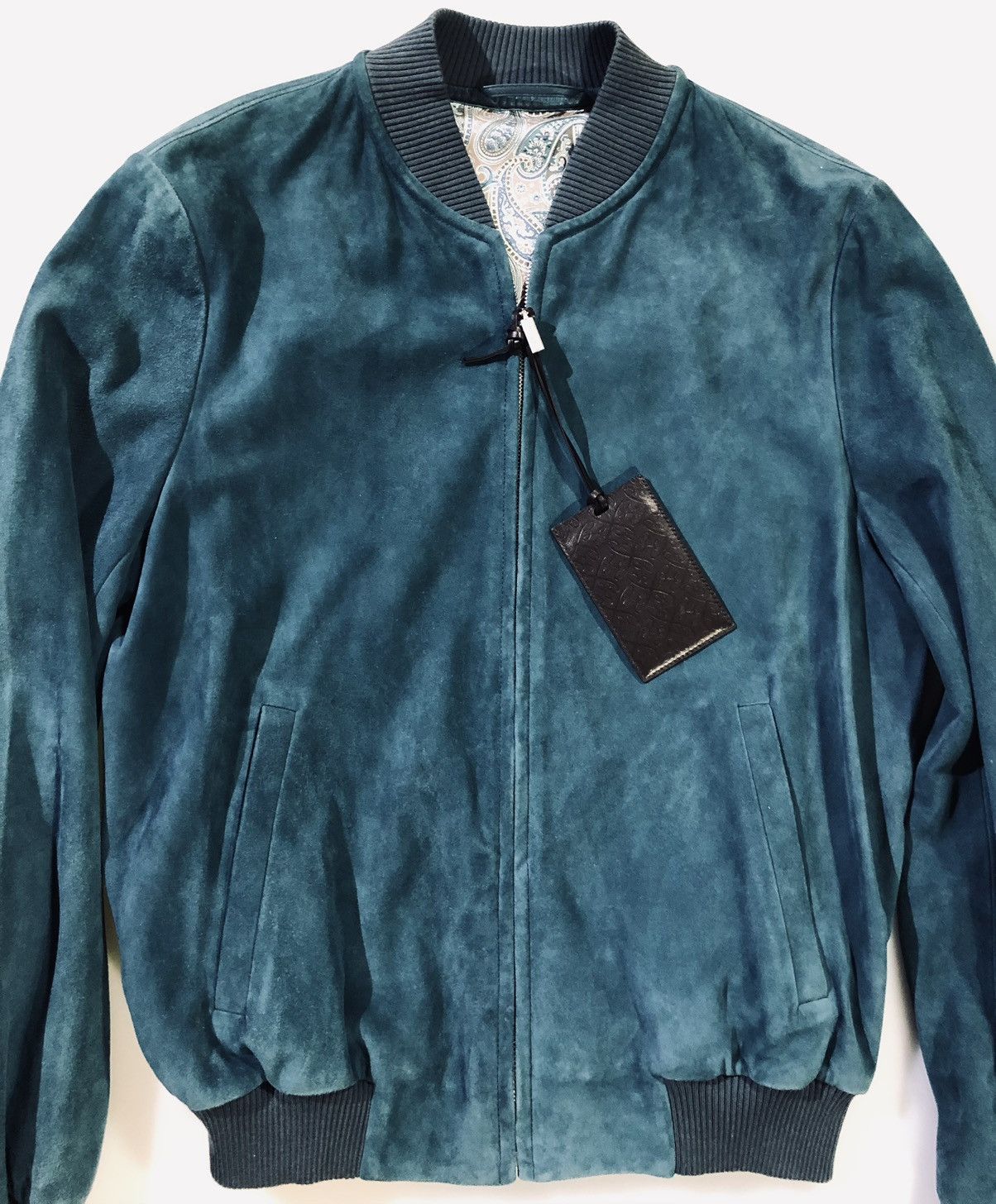Brioni Brioni 🇮🇹 Blu suede silk lined bomber 50 NEW Size US M / EU 48-50 / 2 - 9 Thumbnail