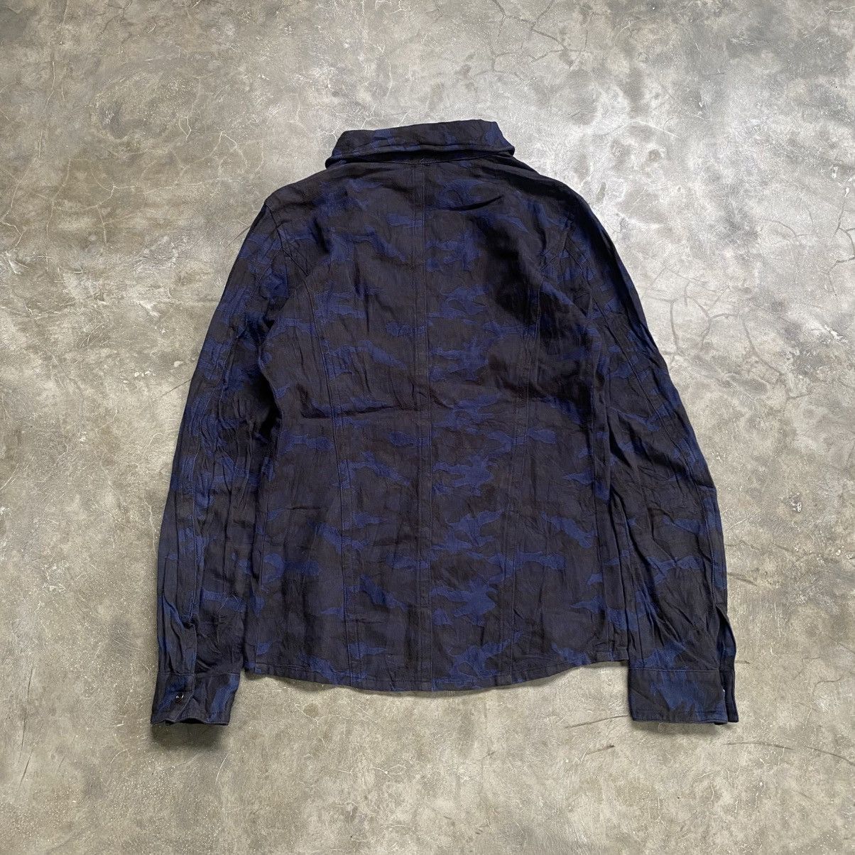 Japanese Brand 2000s Schlussel Vkei Style Open Collar Camo Button Up Shirt Size US M / EU 48-50 / 2 - 9 Thumbnail