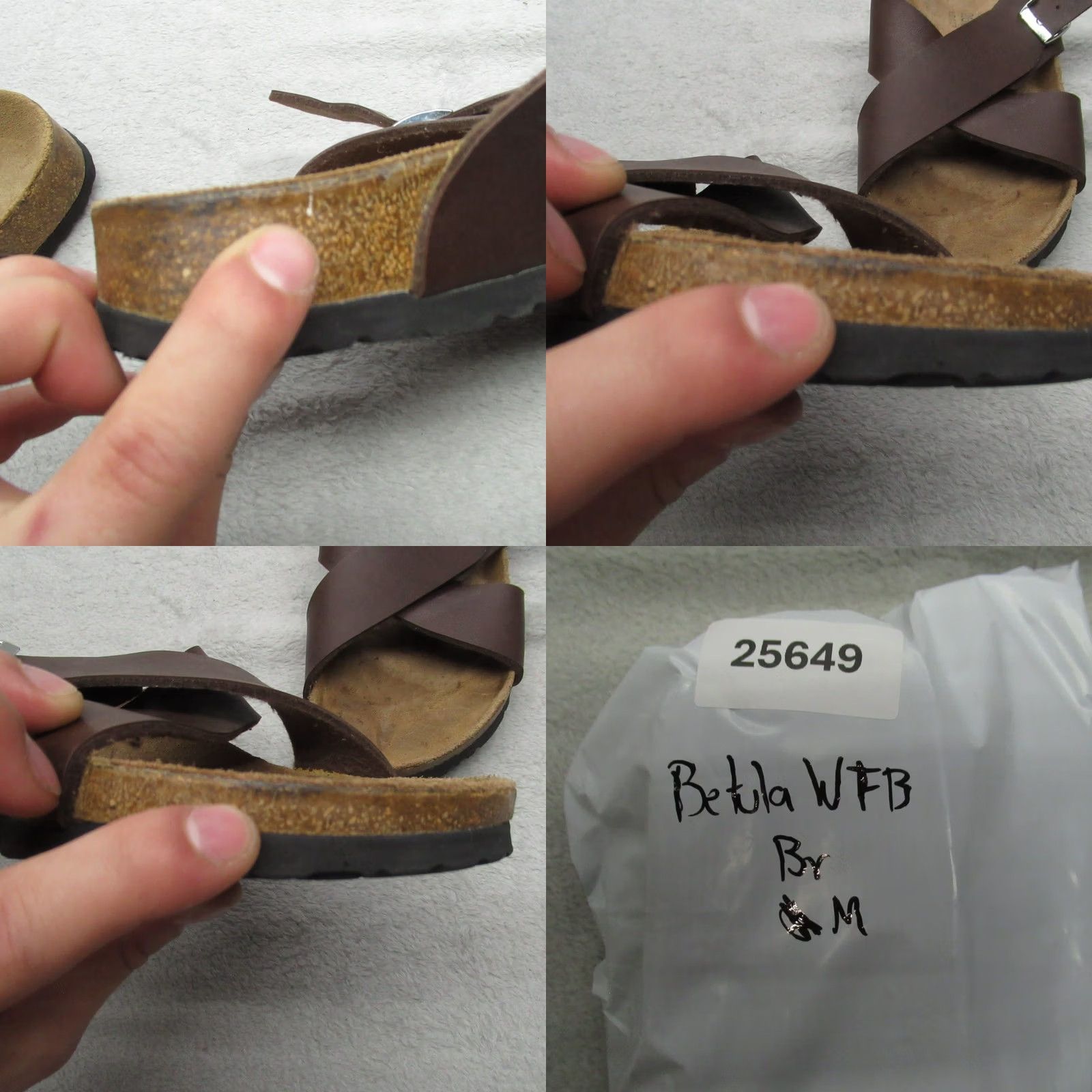 Birkenstock Birkenstock Betula Unisex Sandals Cross Strap Cork Footbed Brown Adjustable Buckle Slide Size ONE SIZE - 10 Thumbnail