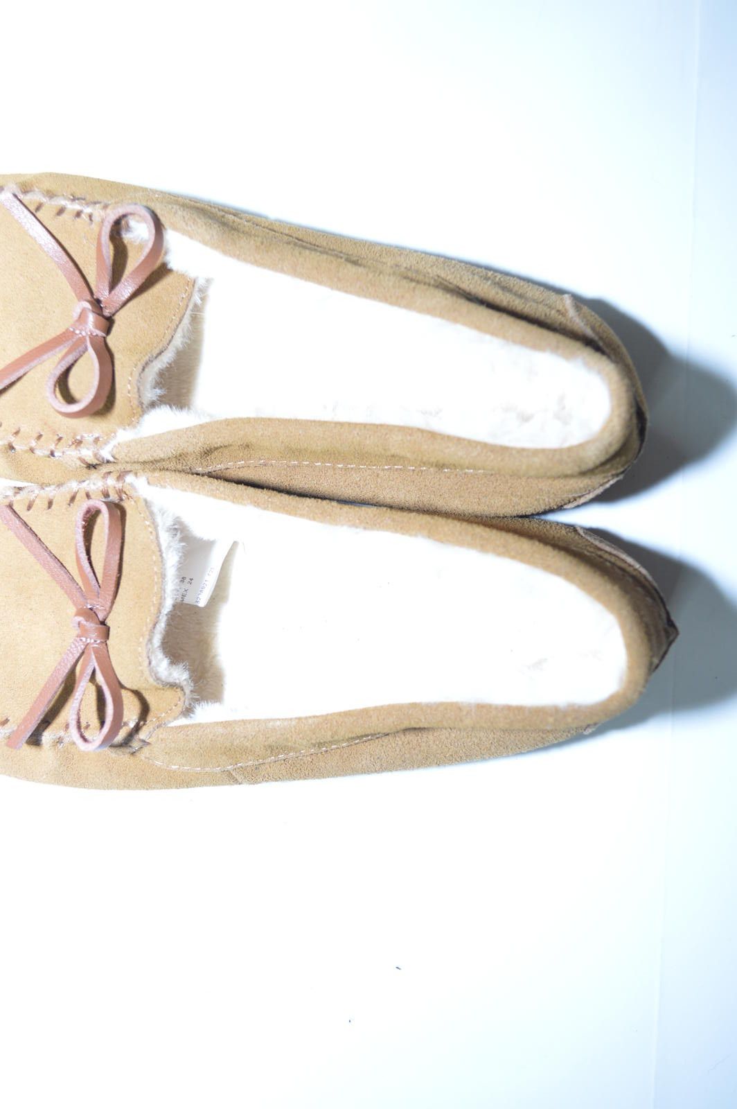 Designer Women's Moccasin Suede Slippers - 8.5 - Cozy Faux Fur Lining Size ONE SIZE - 3 Thumbnail