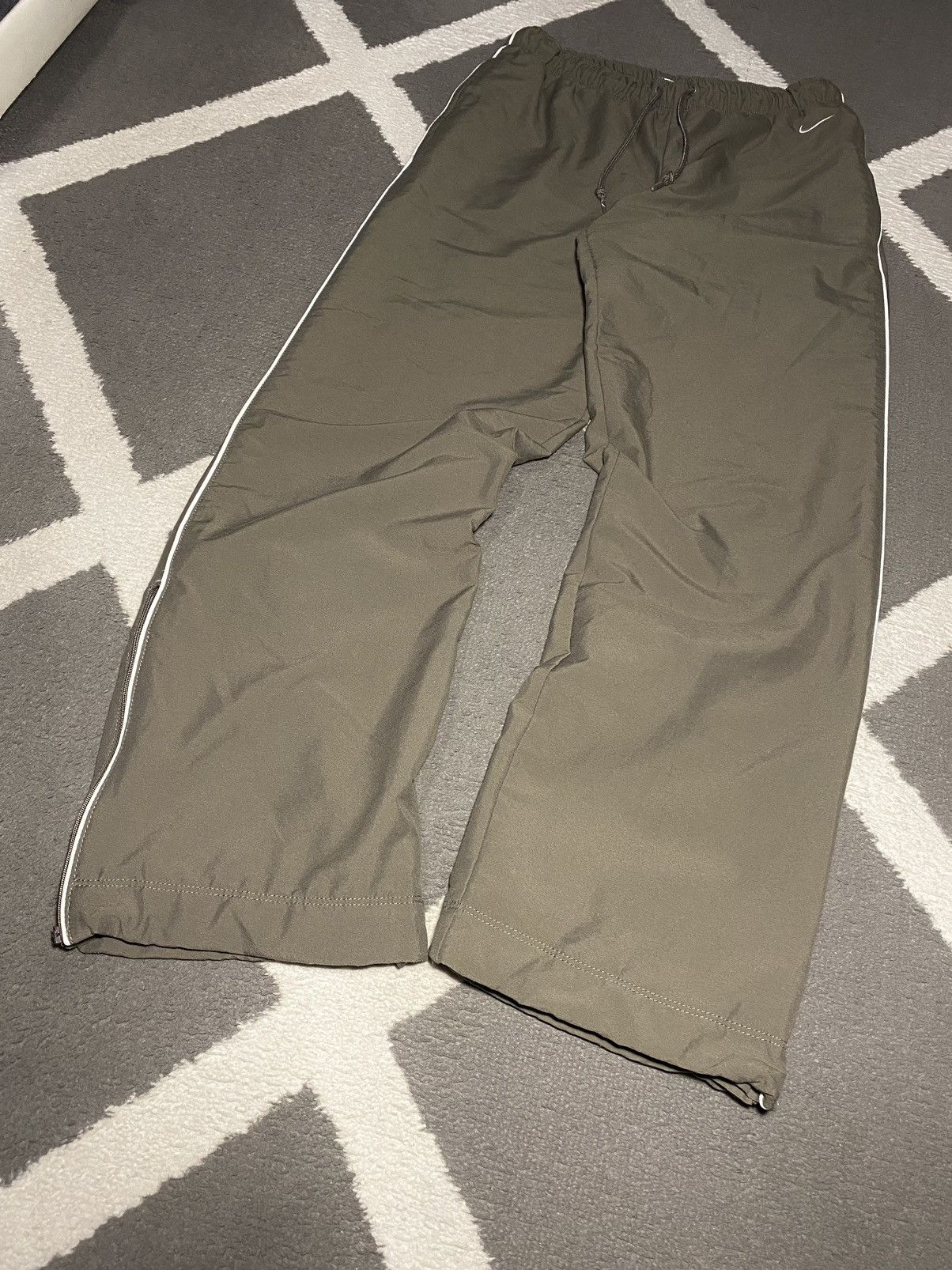 Nike × Vintage Vintage 00’s Nike Double Swoosh light khaki Sweatpants Y2K Size 25" / US 0 / IT 36 - 5 Thumbnail
