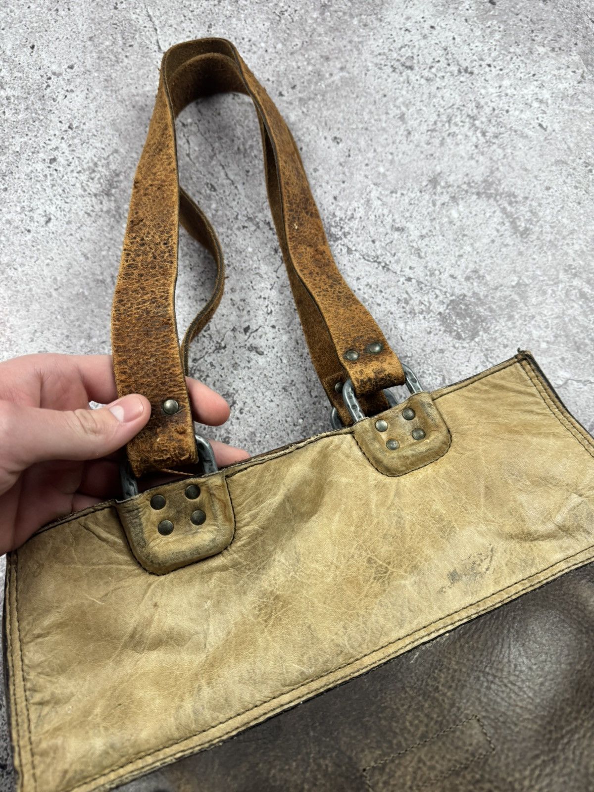 Diesel 🟤Vintage Brown Leather Diesel Shoulder bag Y2k Crossbody 🟤 Size ONE SIZE - 9 Thumbnail