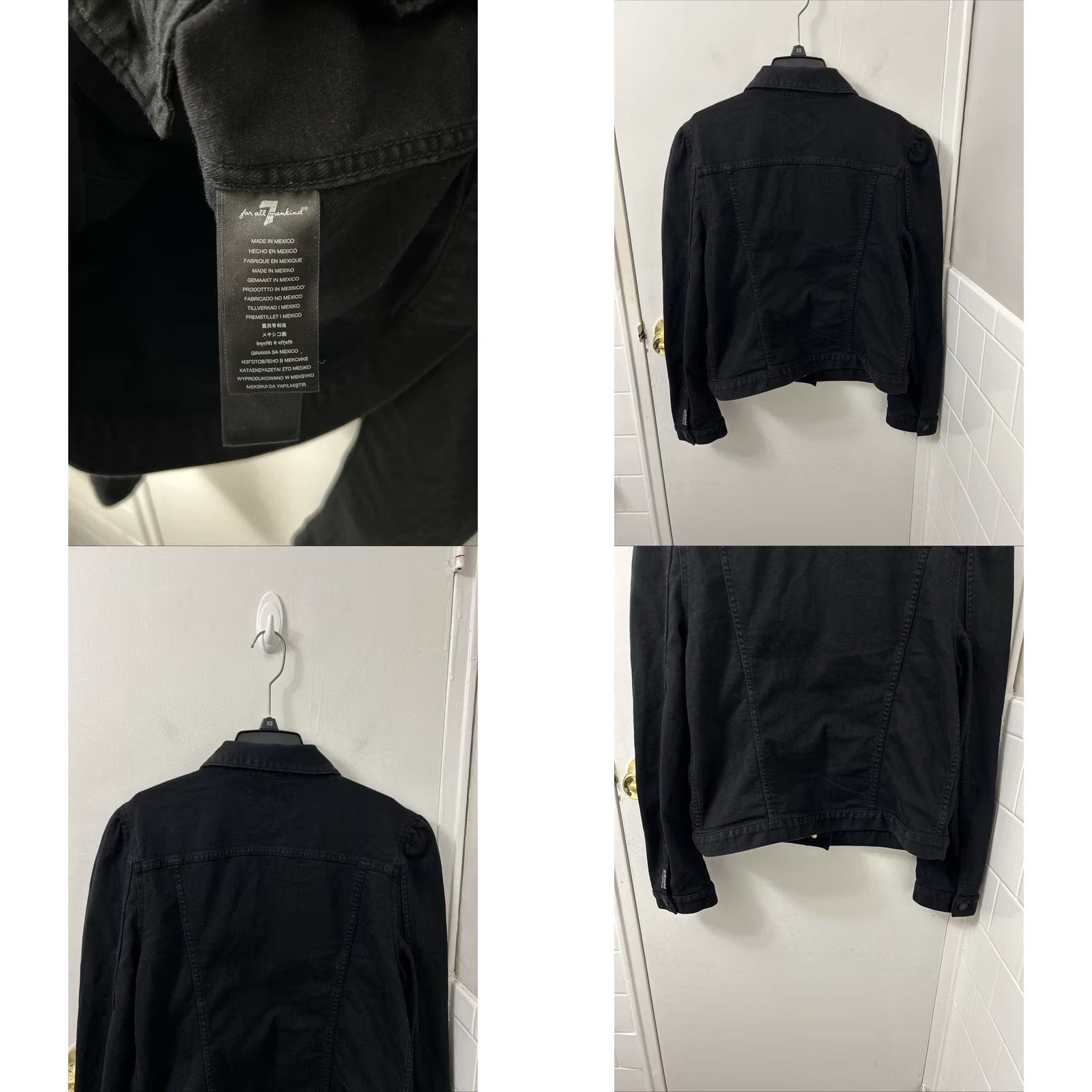 7 For All Mankind 7 For All Mankind Denim Jacket Womens L Black Pockets Logo Long Sleeve Vintage No Size L / US 10 / IT 46 - 8 Thumbnail