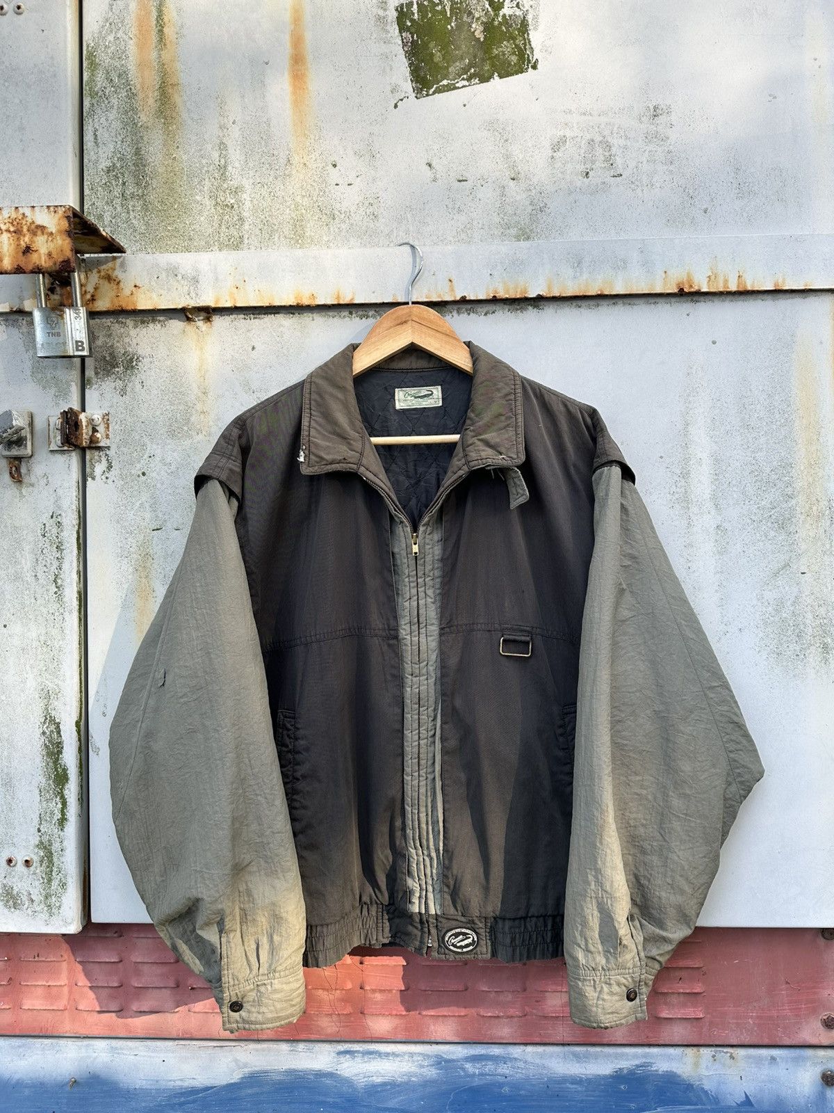 Vintage 👹Vintage THRASHED Crocodile Classic Bomber Jacket Size US M / EU 48-50 / 2 - 2 Thumbnail