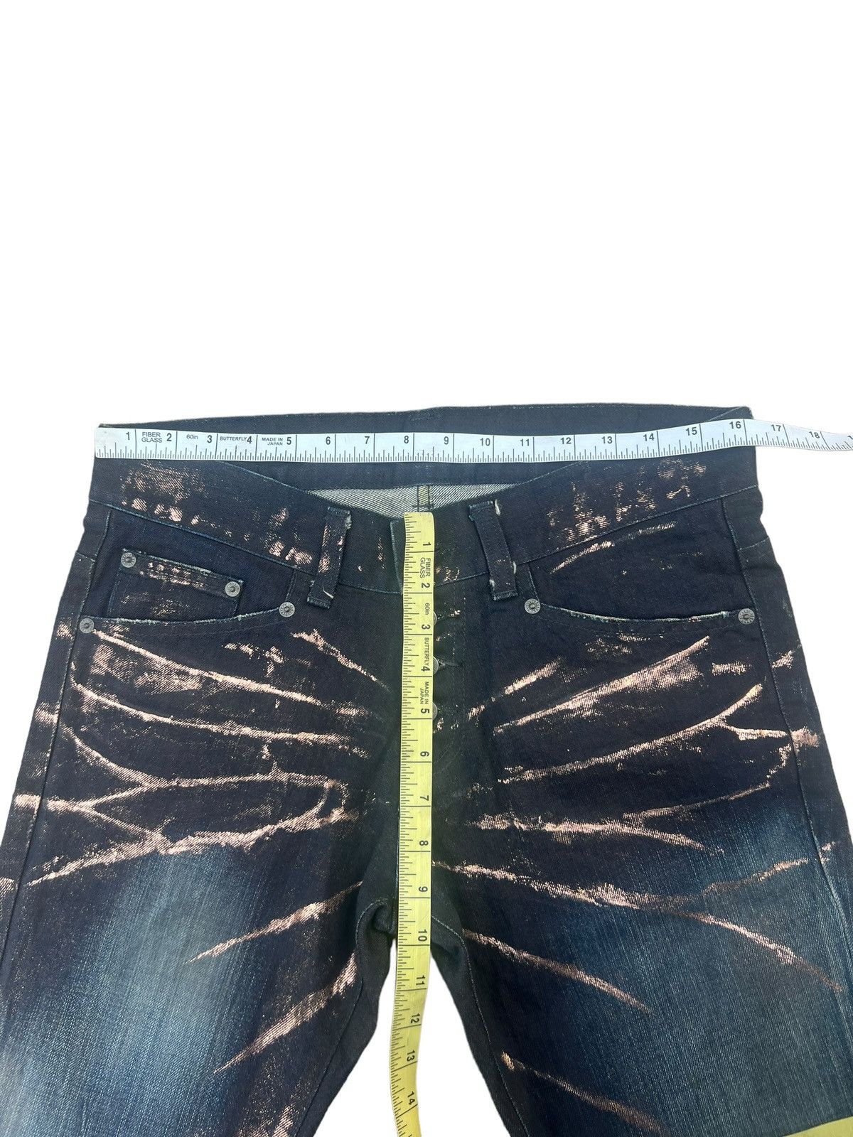 Tornado Mart Vintage Tornado Mart Japan Waxed Denim Flare Jeans Size US 31 - 3 Thumbnail